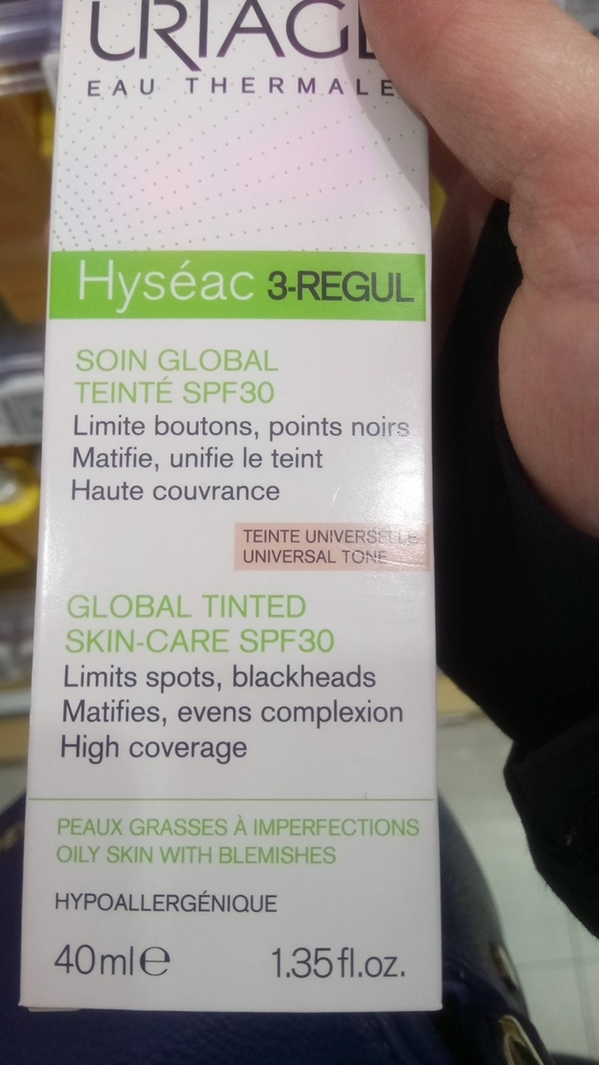 URIAGE - Hyséac 3-regul - Soin global teinté SPF30