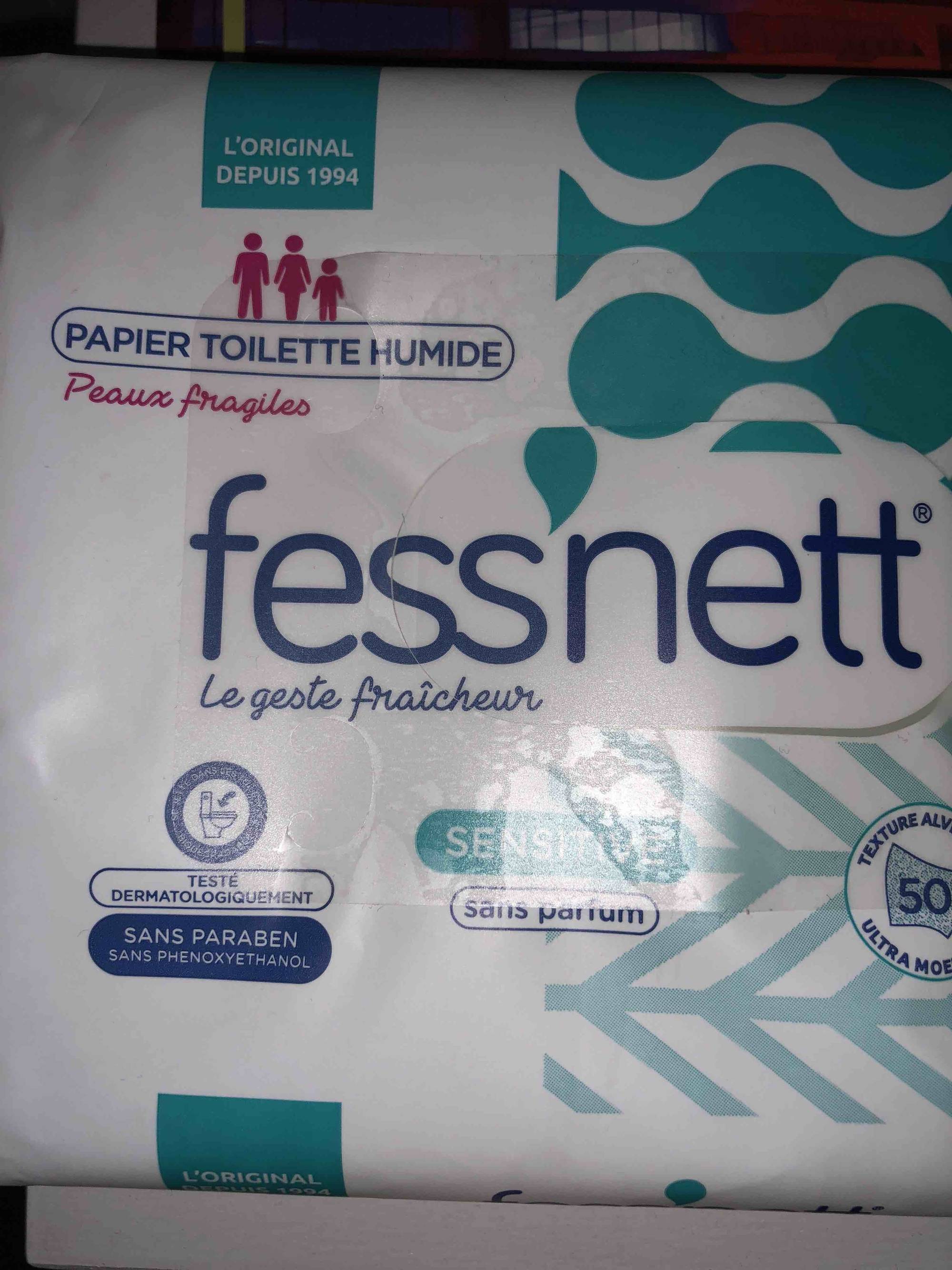 Lingettes de papier toilette humidifié peaux normales, Fess'Nett