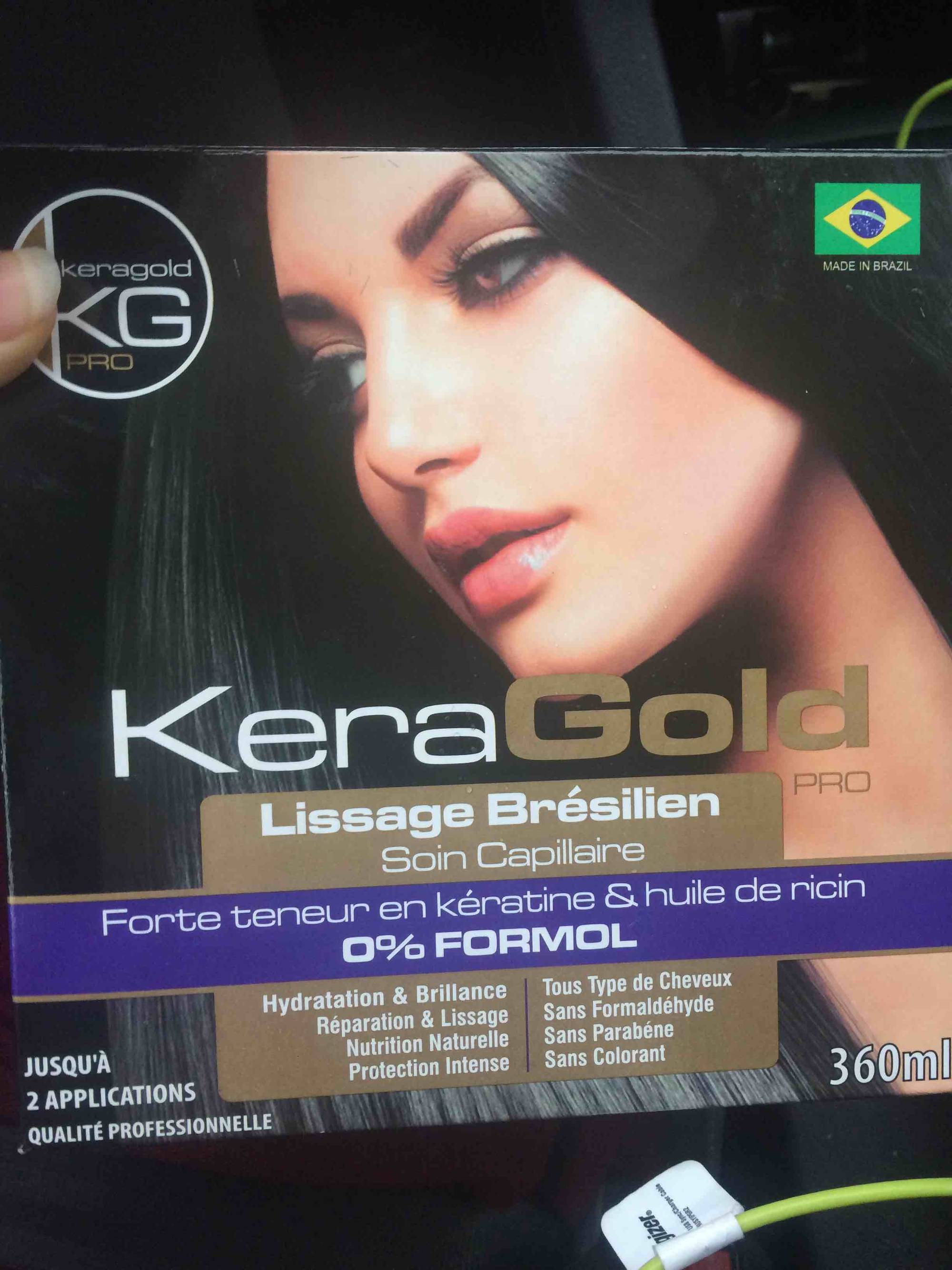 KERAGOLD PRO - Kit lissage brésilien - Soin capillaire