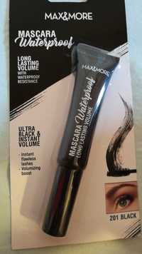 MAX & MORE - Mascara waterproof long lasting volume 201 black