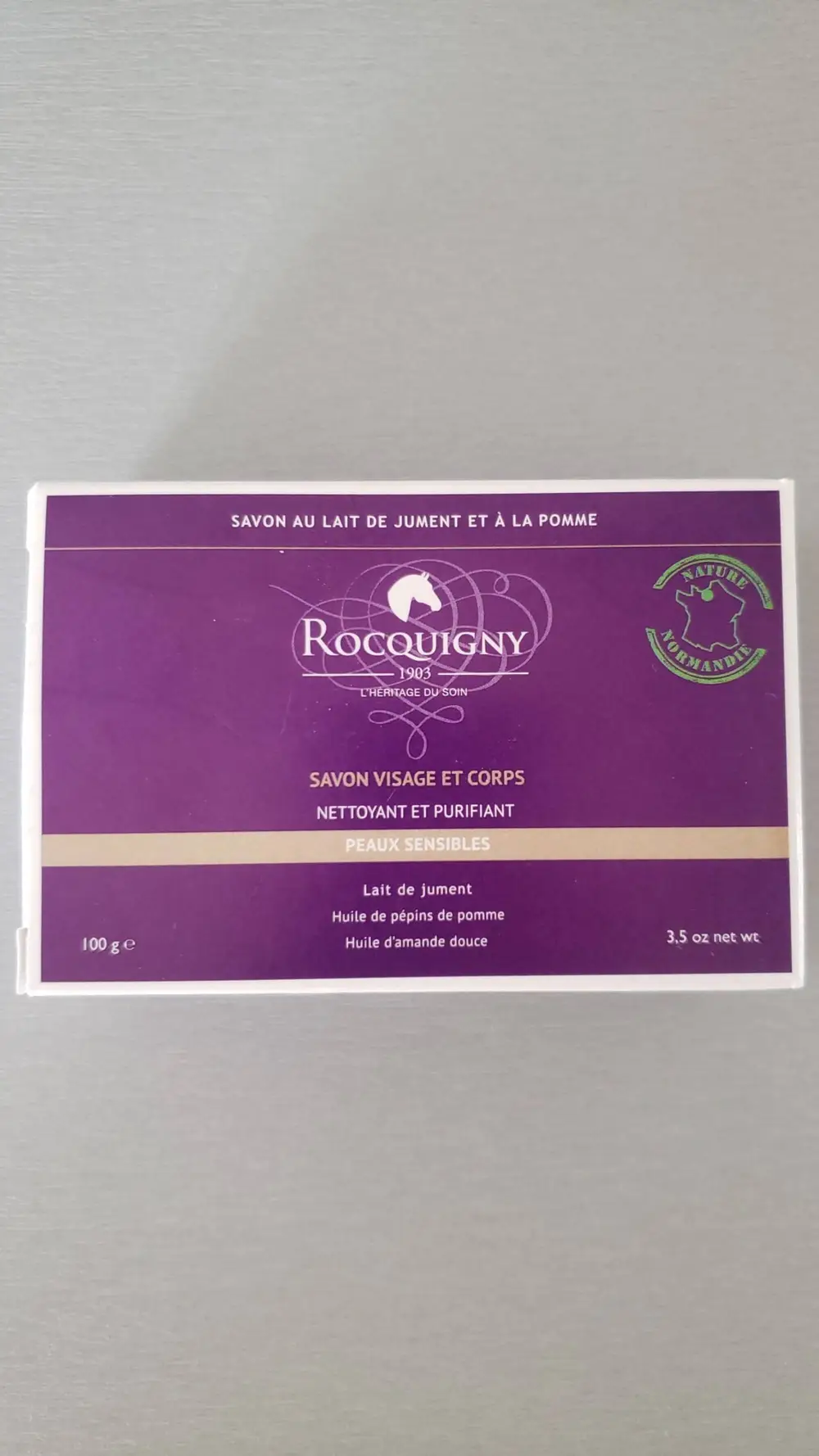 ROCQUIGNY - Savon au lait de jument et à la pomme