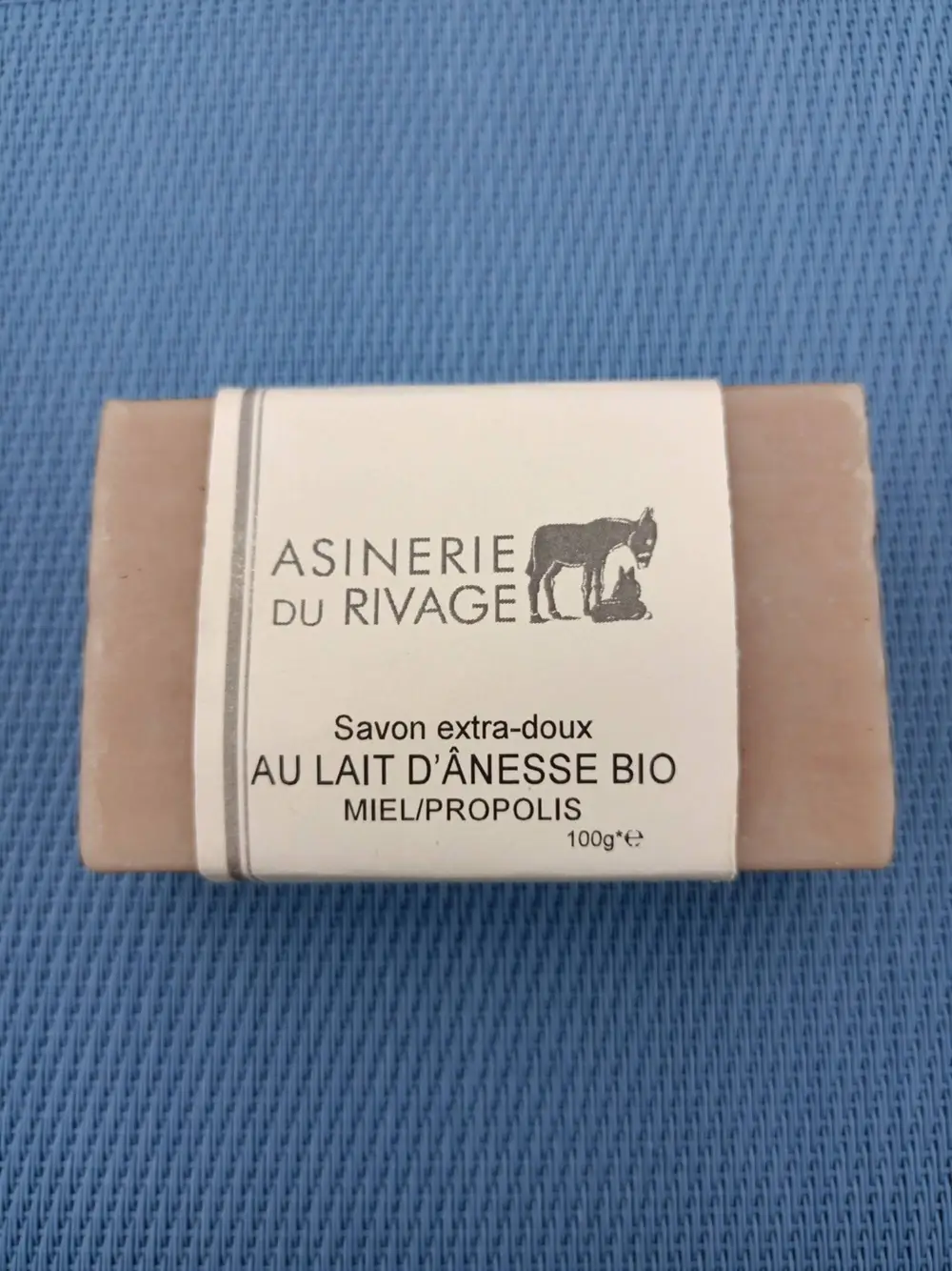 ASINERIE DU RIVAGE - Savon extra-doux au lait d'ânesse bio Miel Propolis