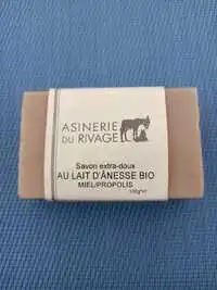ASINERIE DU RIVAGE - Savon extra-doux au lait d'ânesse bio Miel Propolis