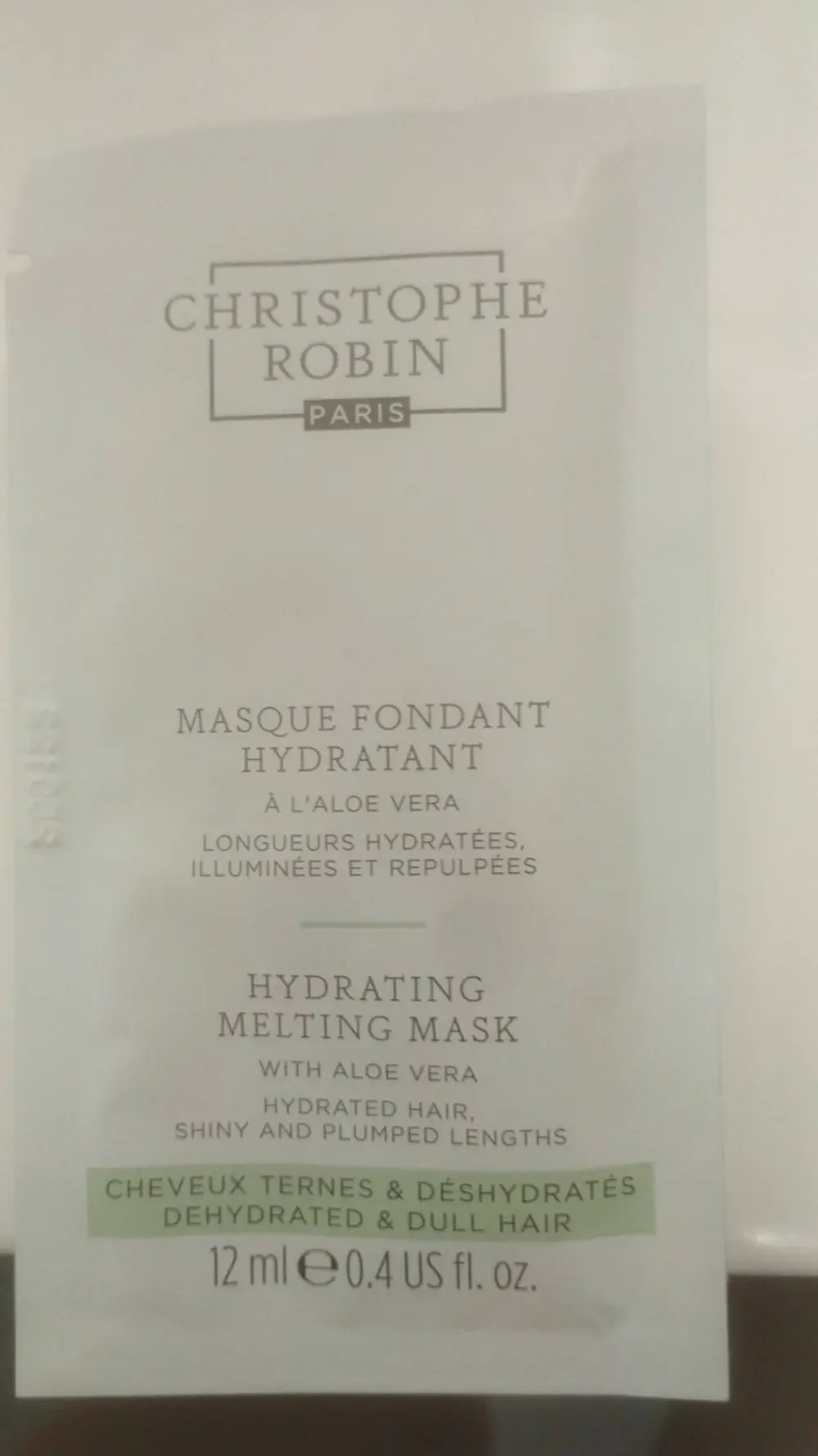 CHRISTOPHE ROBIN - Masque fondant hydratant à l'aloé Vera 