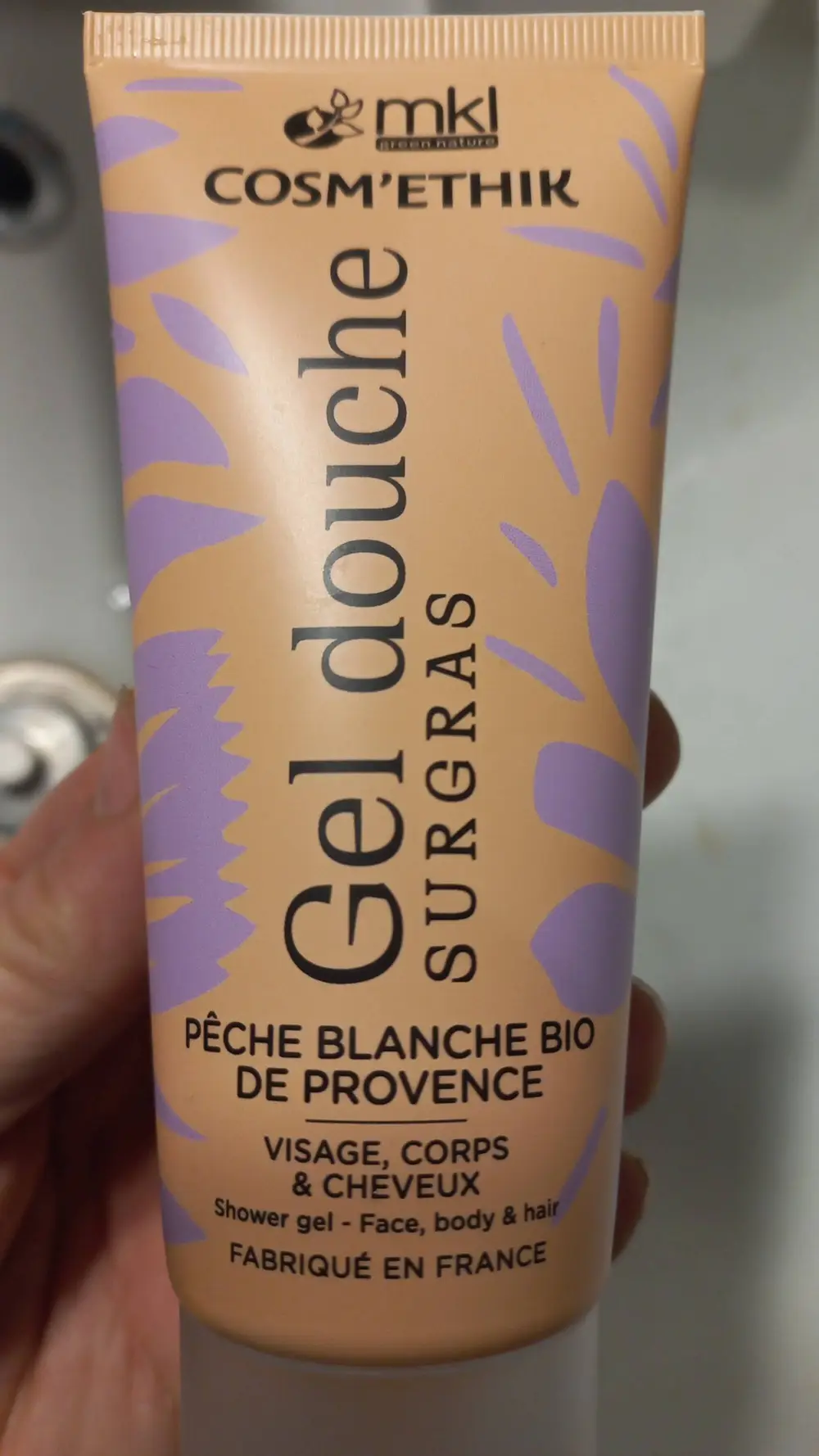 MKL GREEN NATURE - Pêche blanche bio de Provence - Gel douche surgras