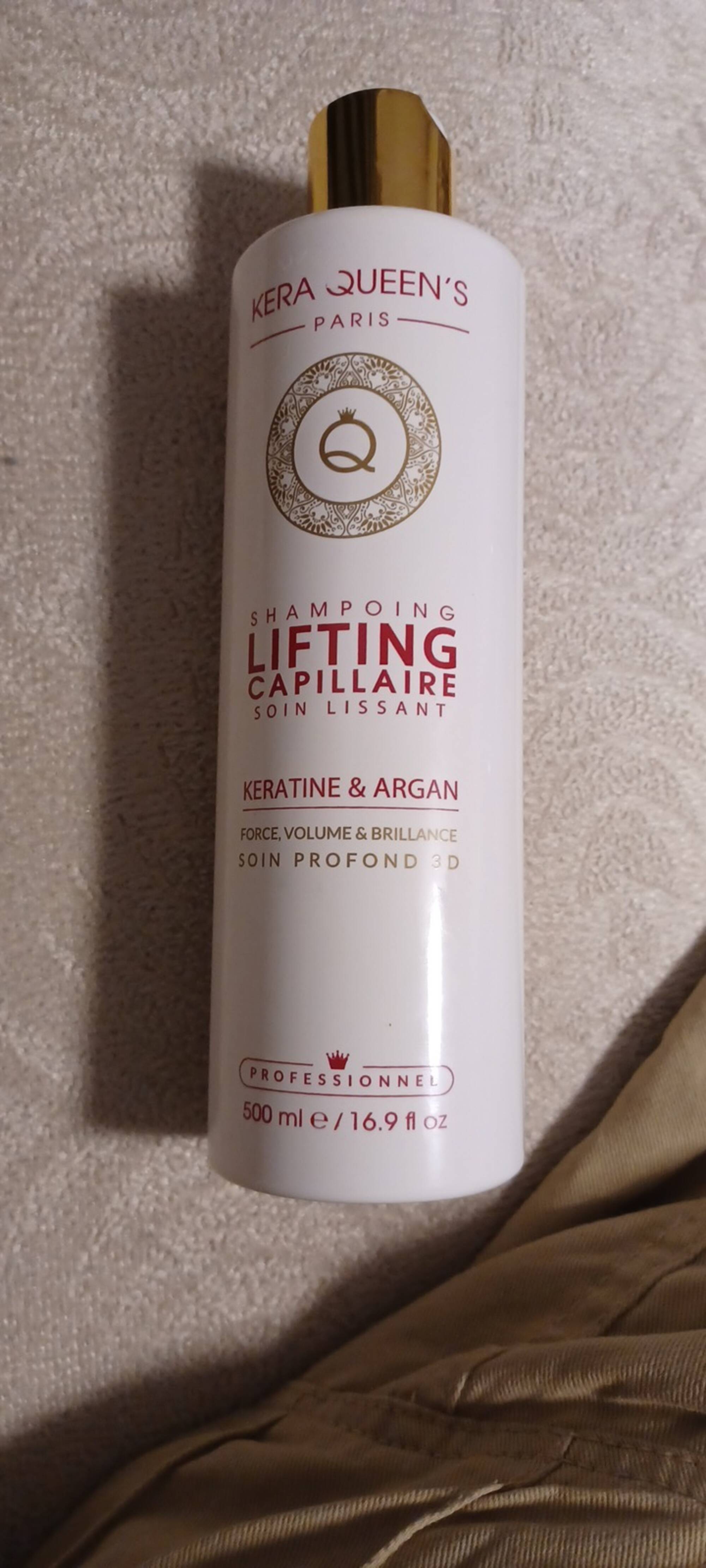 KERA QUEEN'S - Keratin & argan - Shampooing lifting capillaire