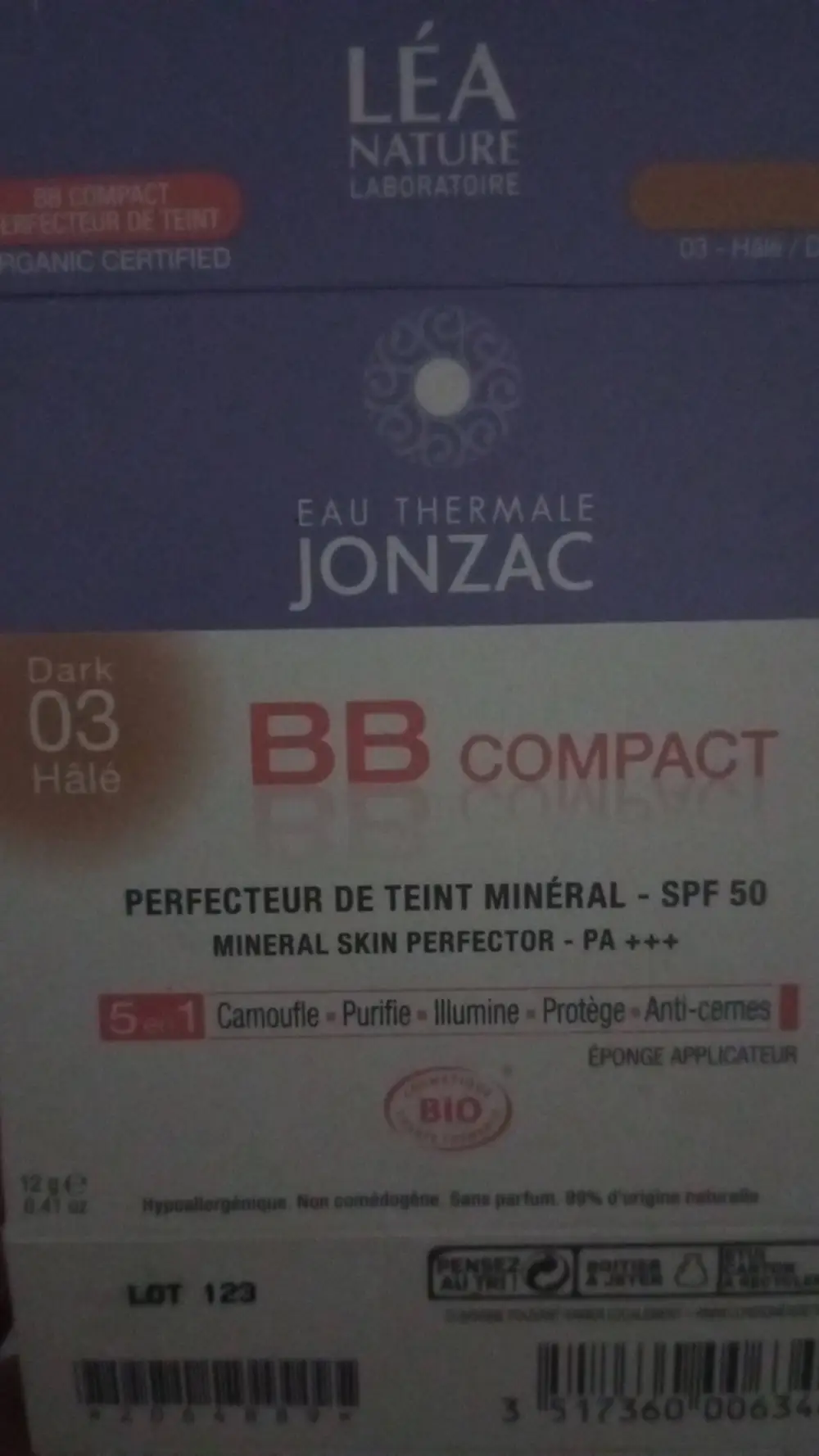 EAU THERMALE JONZAC - BB compact dark 03 hâlé