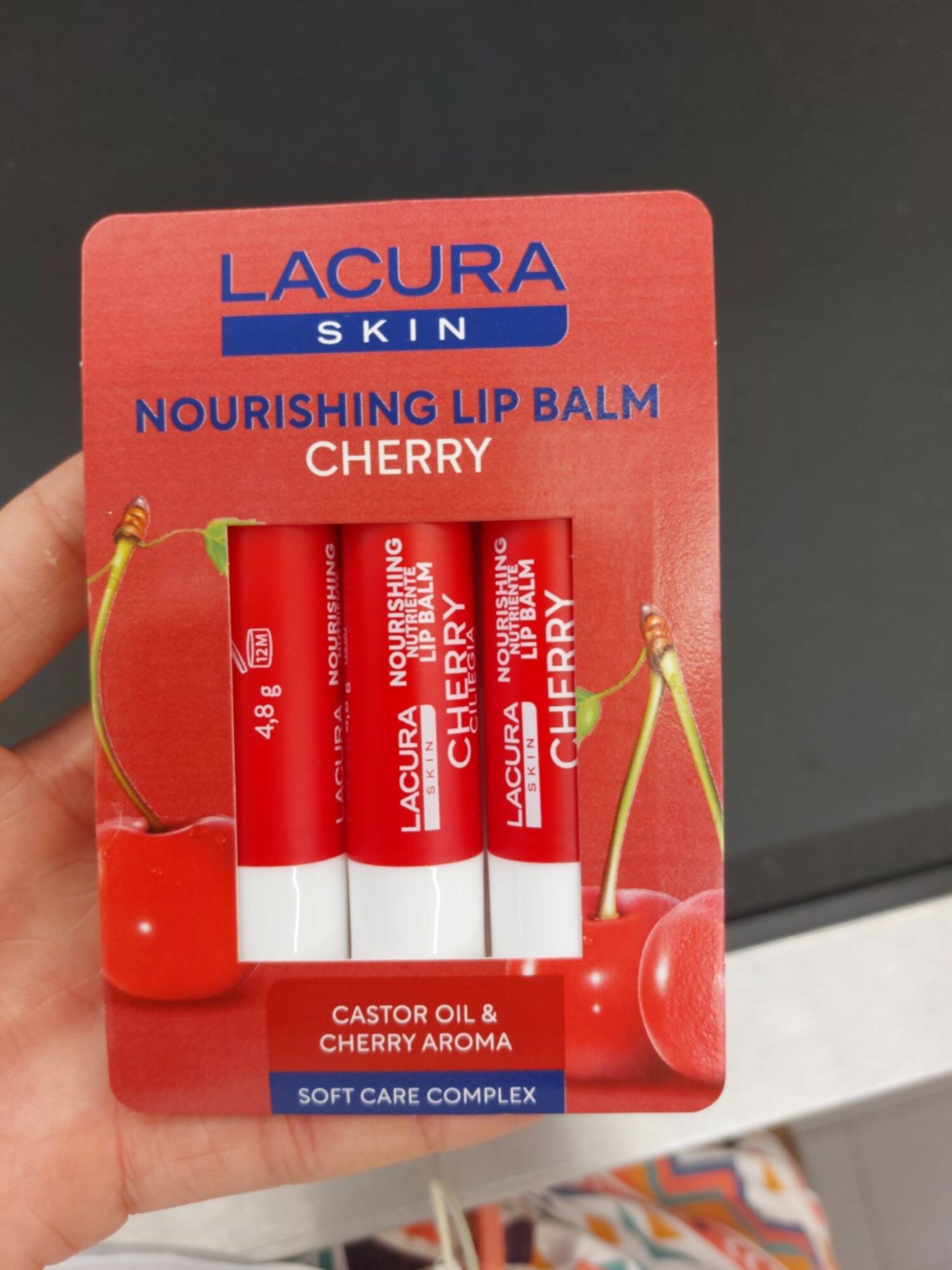 LACURA - Cherry - Nourishing lip balm