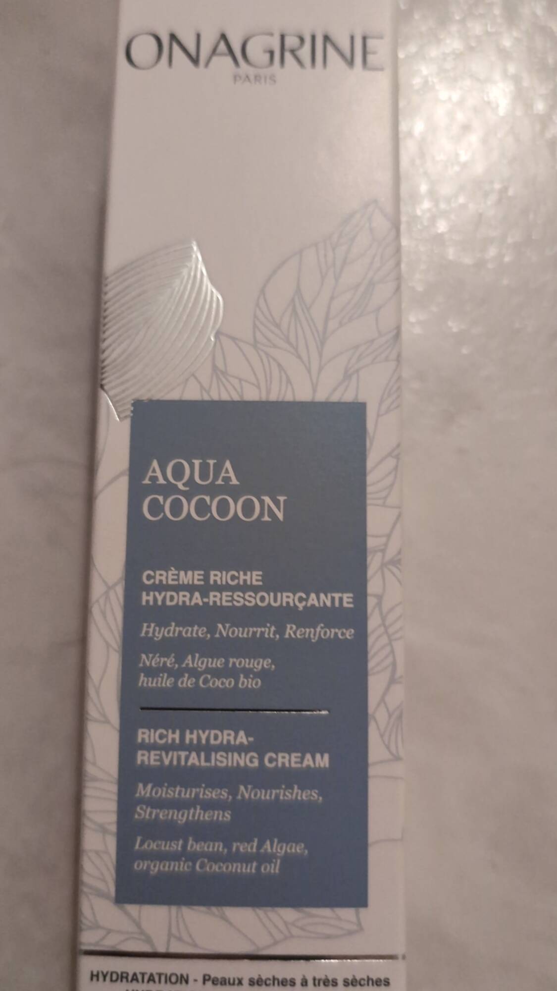 ONAGRINE - Aqua cocoon - Crème riche hydra-ressourçante