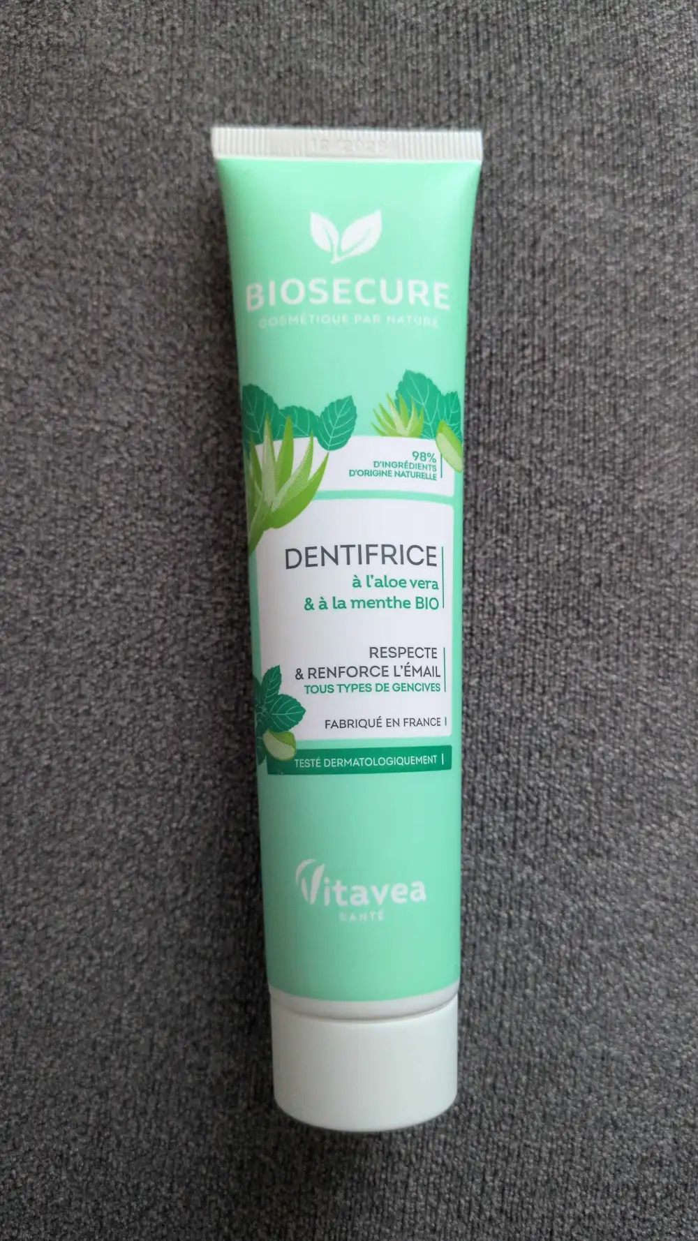 BIO SECURE - Dentifrice à l'aloé vera & à la menthe bio