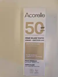 ACORELLE - Crème solaire teintée visage spf50