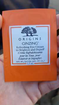 ORIGINS - Ginzing - Crème rafraîchissante pour les yeux 