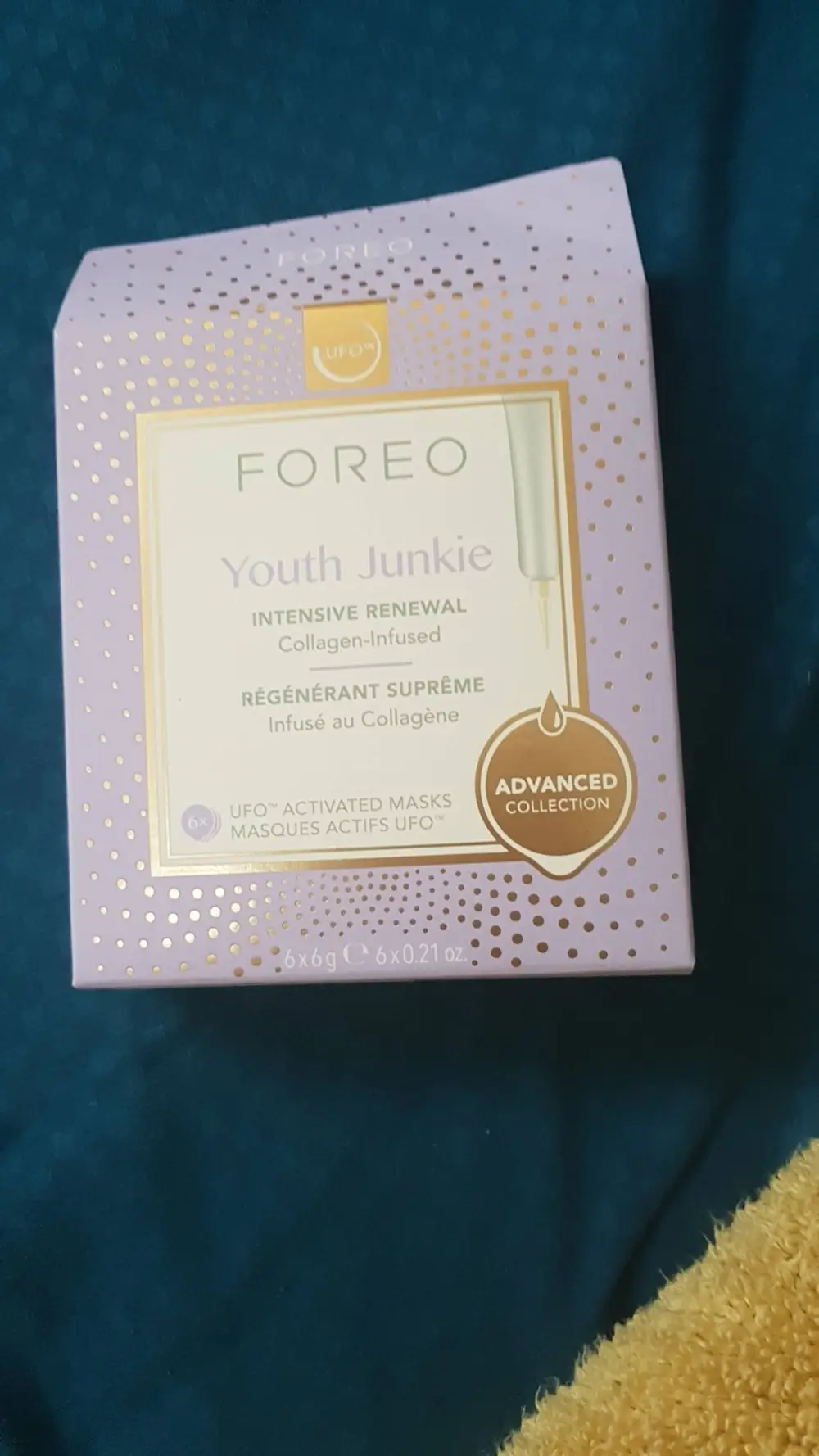 FOREO - Youth Junkie - Régénérant suprême infusé au collagène - Masques actifs UFO