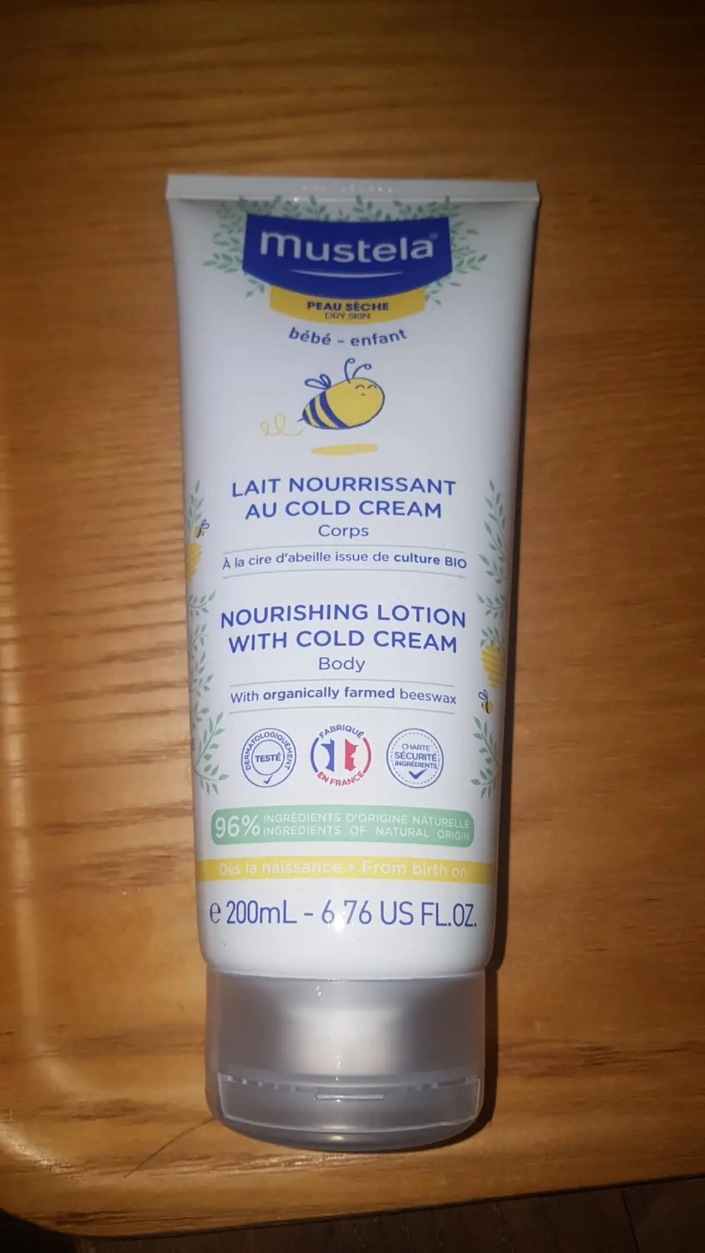 MUSTELA - Bébé-enfant - Lait nourrissant au cold cream 