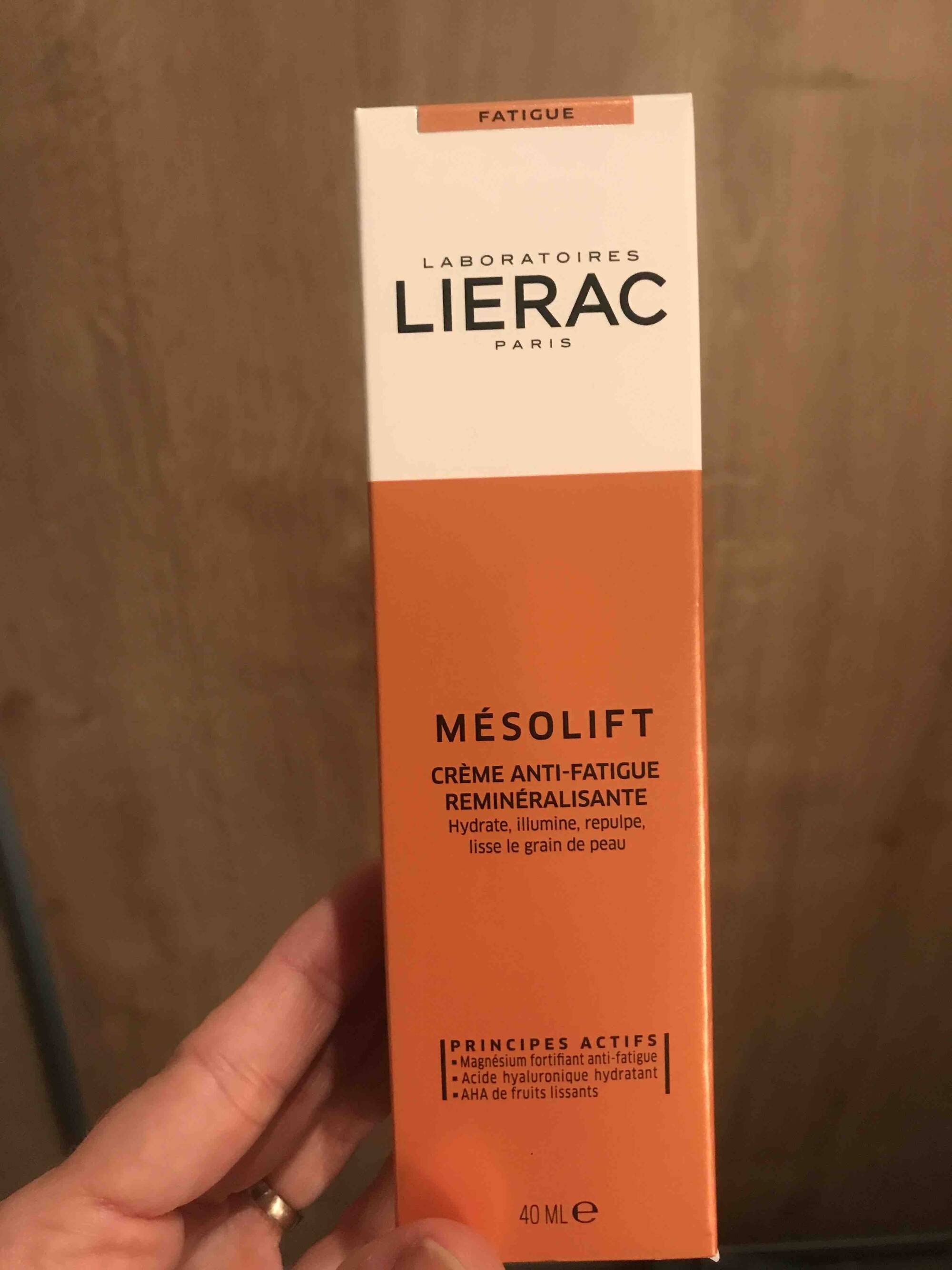LIÉRAC - Mésolift - Crème anti-fatigue reminéralisante
