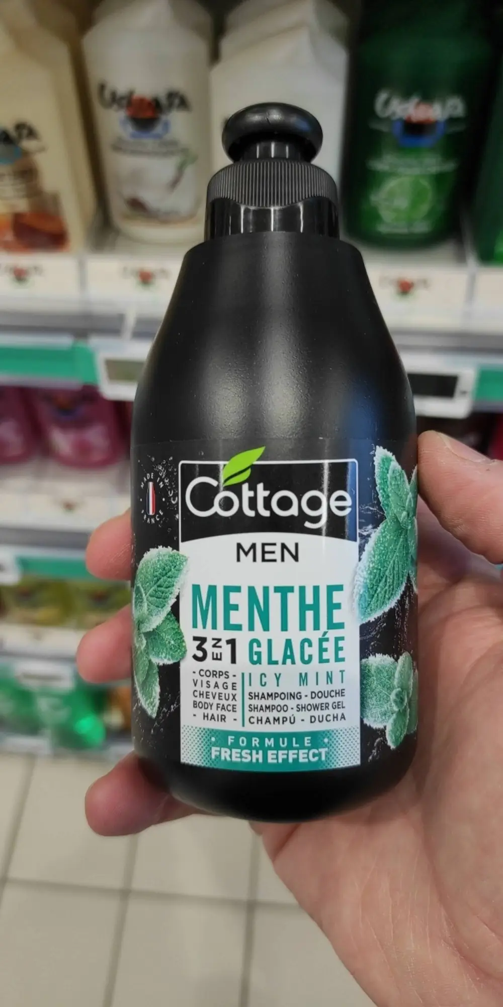 COTTAGE - Men Menthe Glacée - shampooing douche 3 en 1