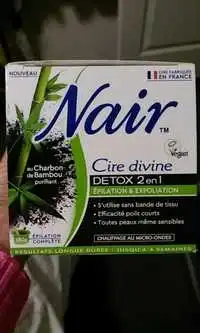 NAIR - Détox 2 en 1 - Cire divine au charbon de bambou purifiant