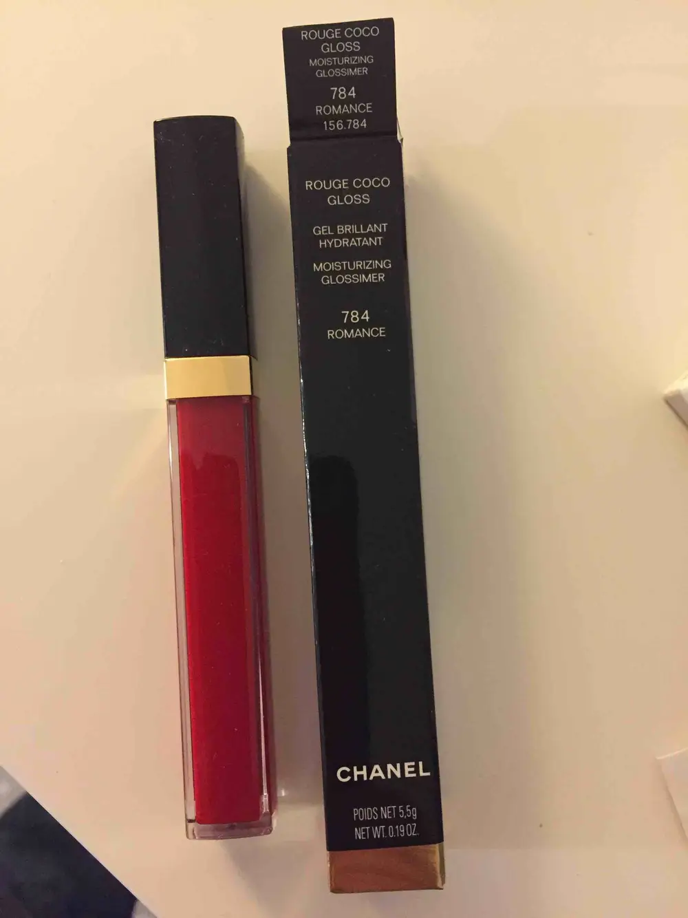 CHANEL - Rouge coco gloss - Gel brillant hydratant 784 romance