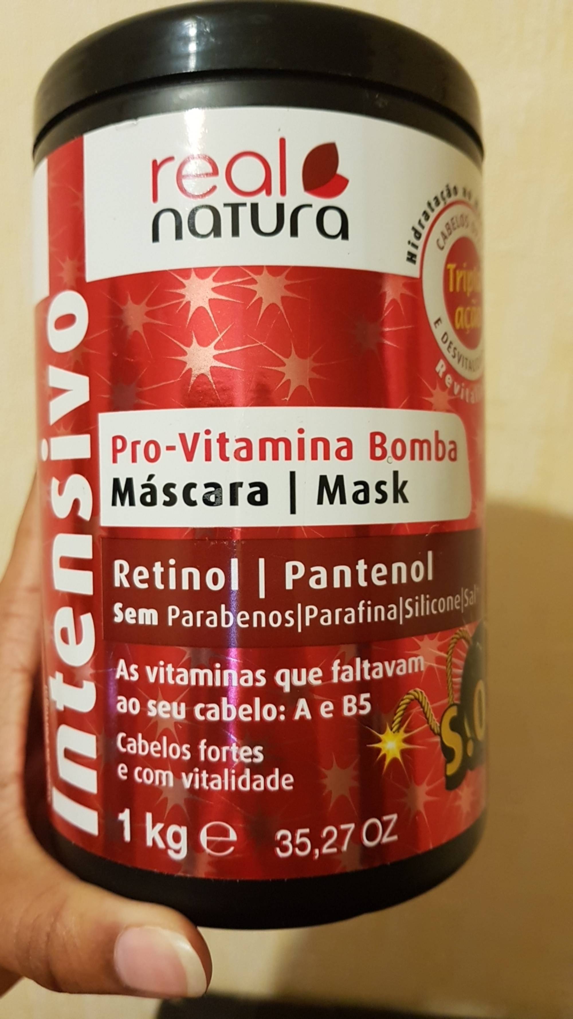 REAL NATURA - Intensivo - Pro-vitamina bomba mascara