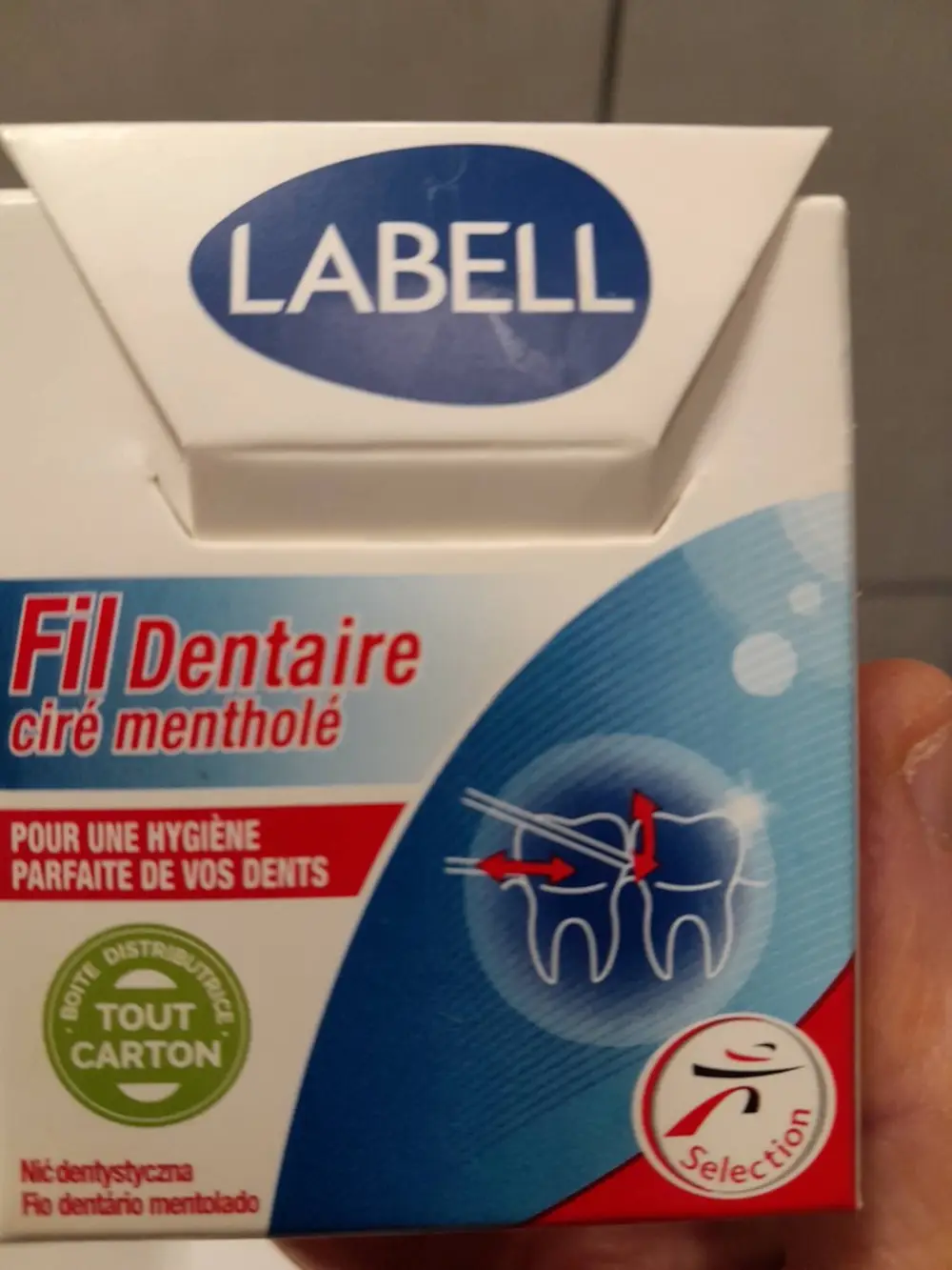 LABELL - Fil dentaire ciré mentholé