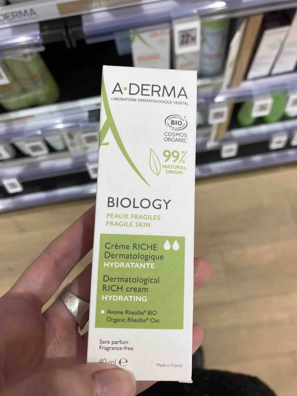 A-DERMA - Biology - Crème riche dermatologique hydratante