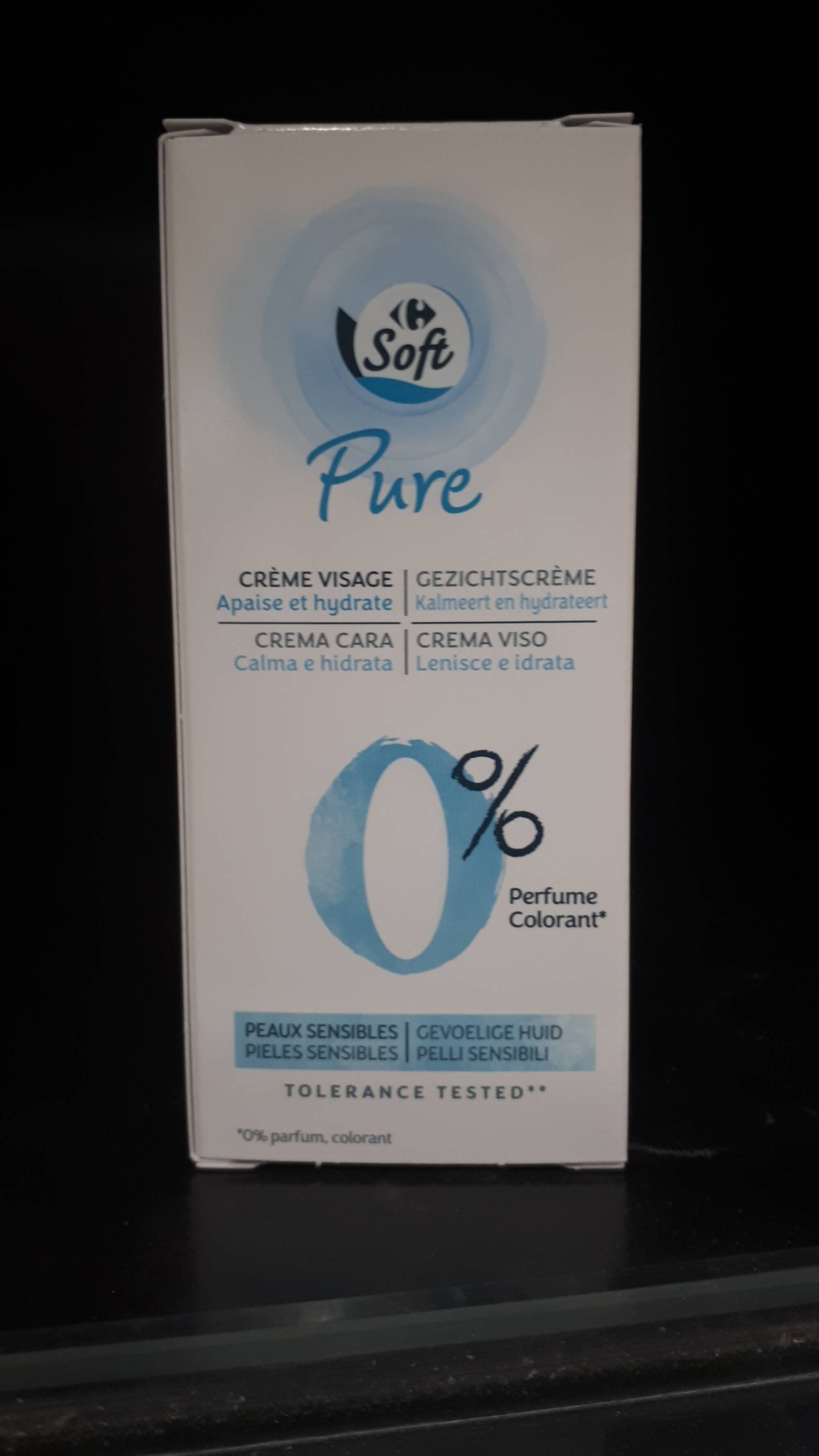 CARREFOUR - Carrefour soft Pure - Crème visage