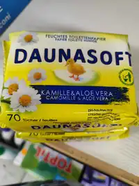 DAUNASOFT - Papier toilette humide camomille & aloe vera