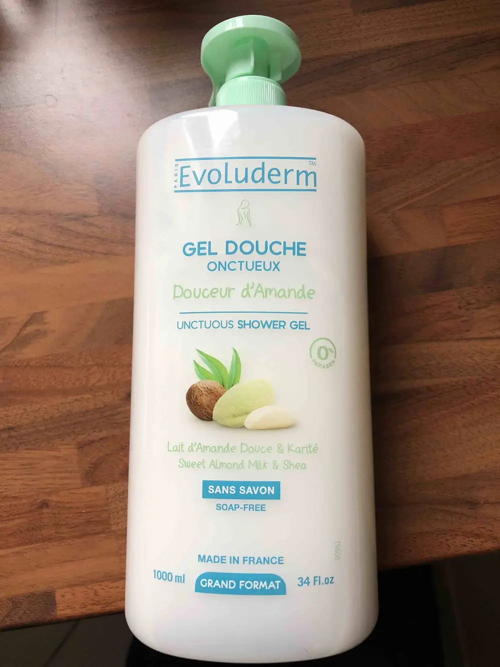 EVOLUDERM - Gel douche onctueux - Lait d'amande douce & karite