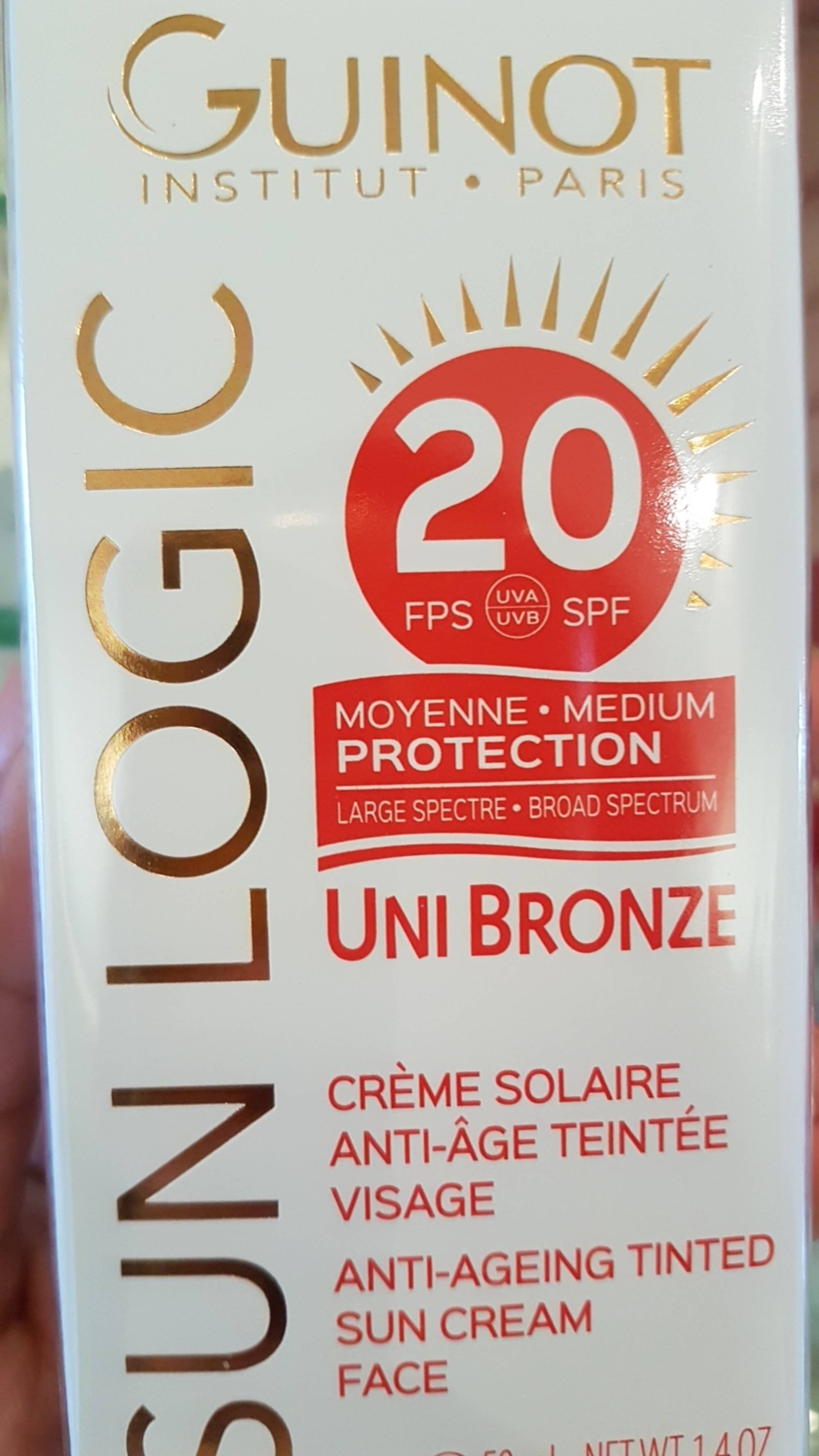 GUINOT - Sun logic - Crème solaire anti-âge teintée FPS 20