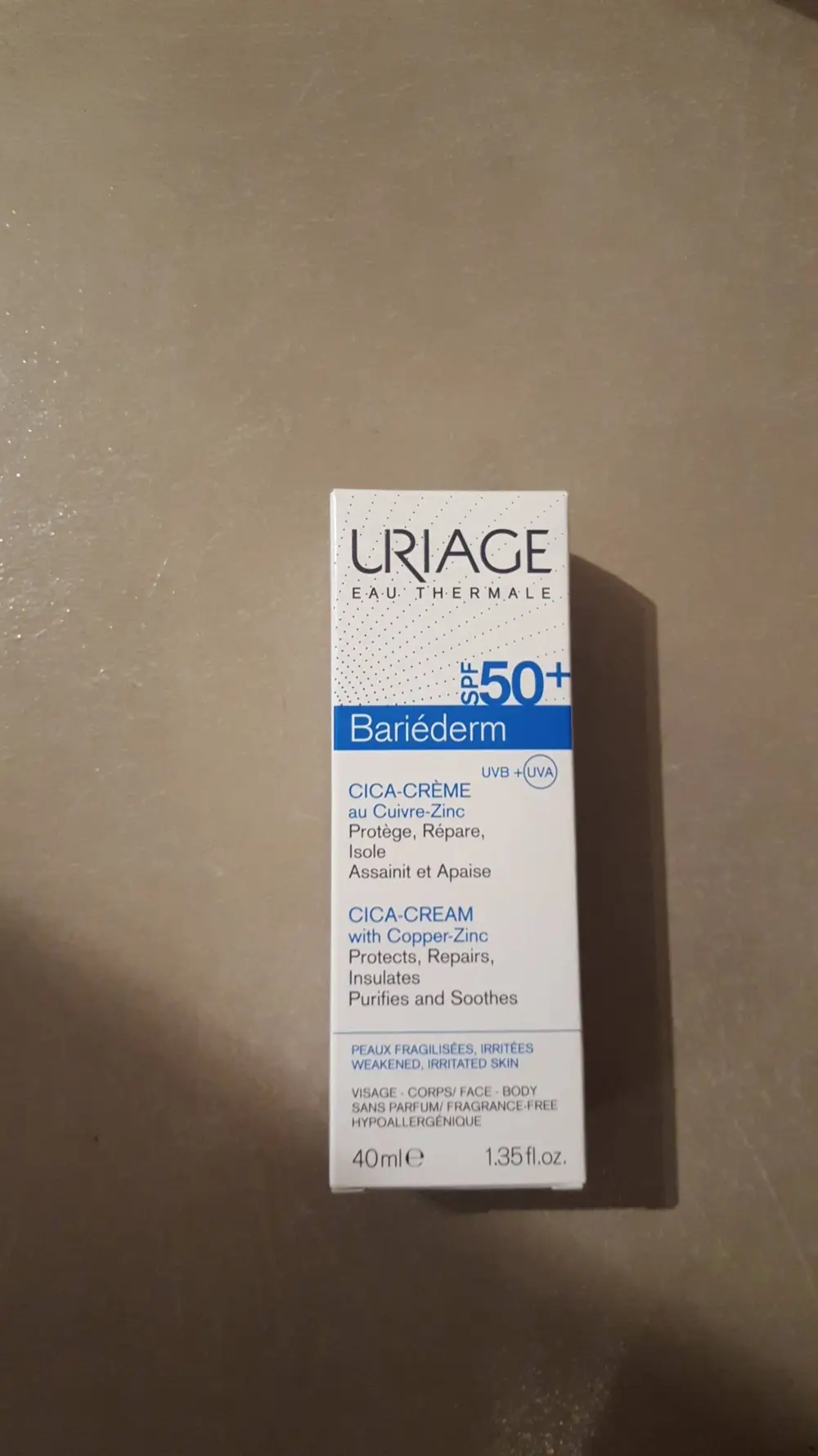 URIAGE - Bariéderm cica-crème au cuivre-zinc spf 50+