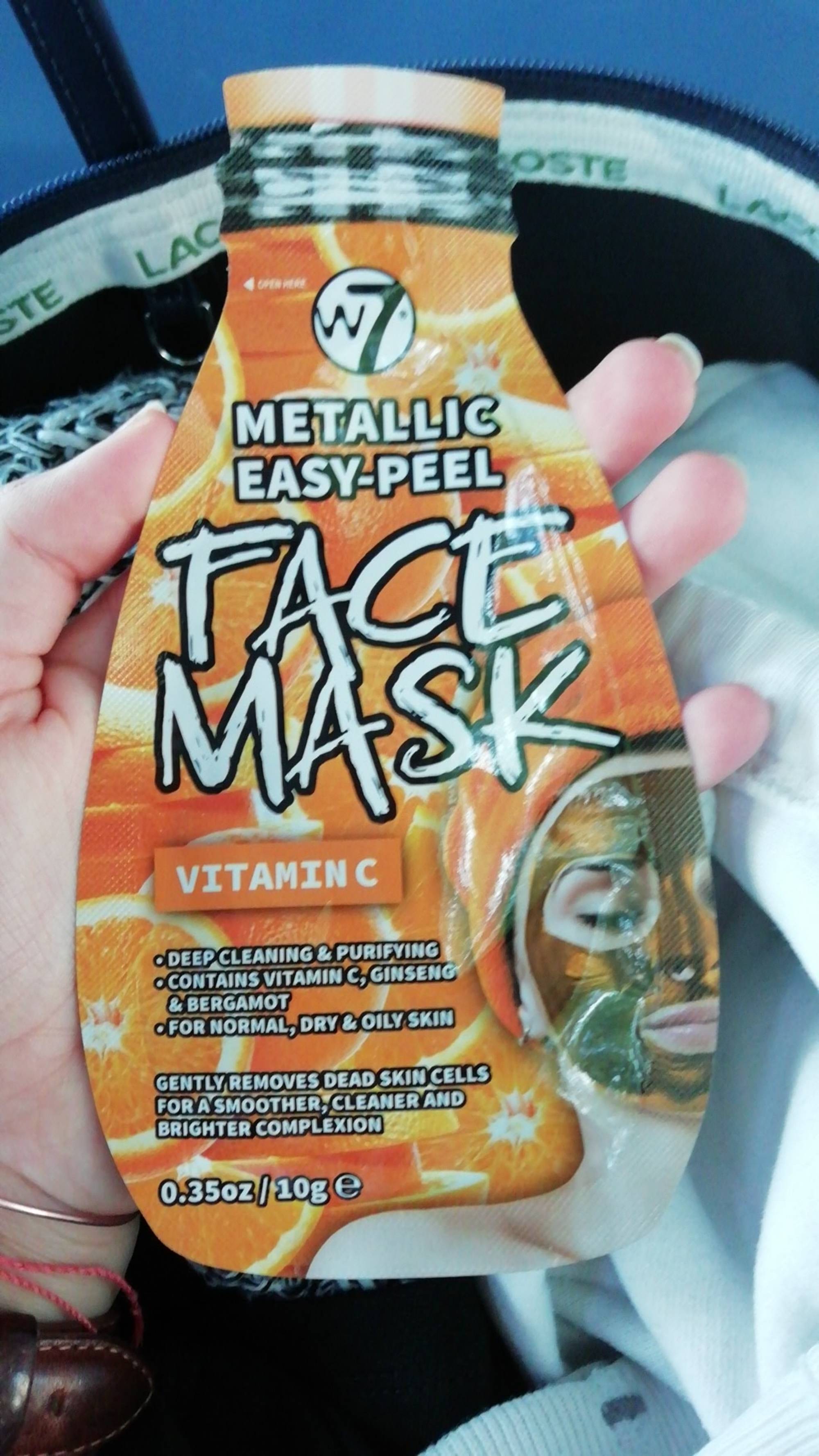 W7 - Metallic easy-peel - Face mask vitamin C