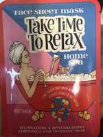 TAKE TIME TO RELAX - Home spa - Face sheet mask