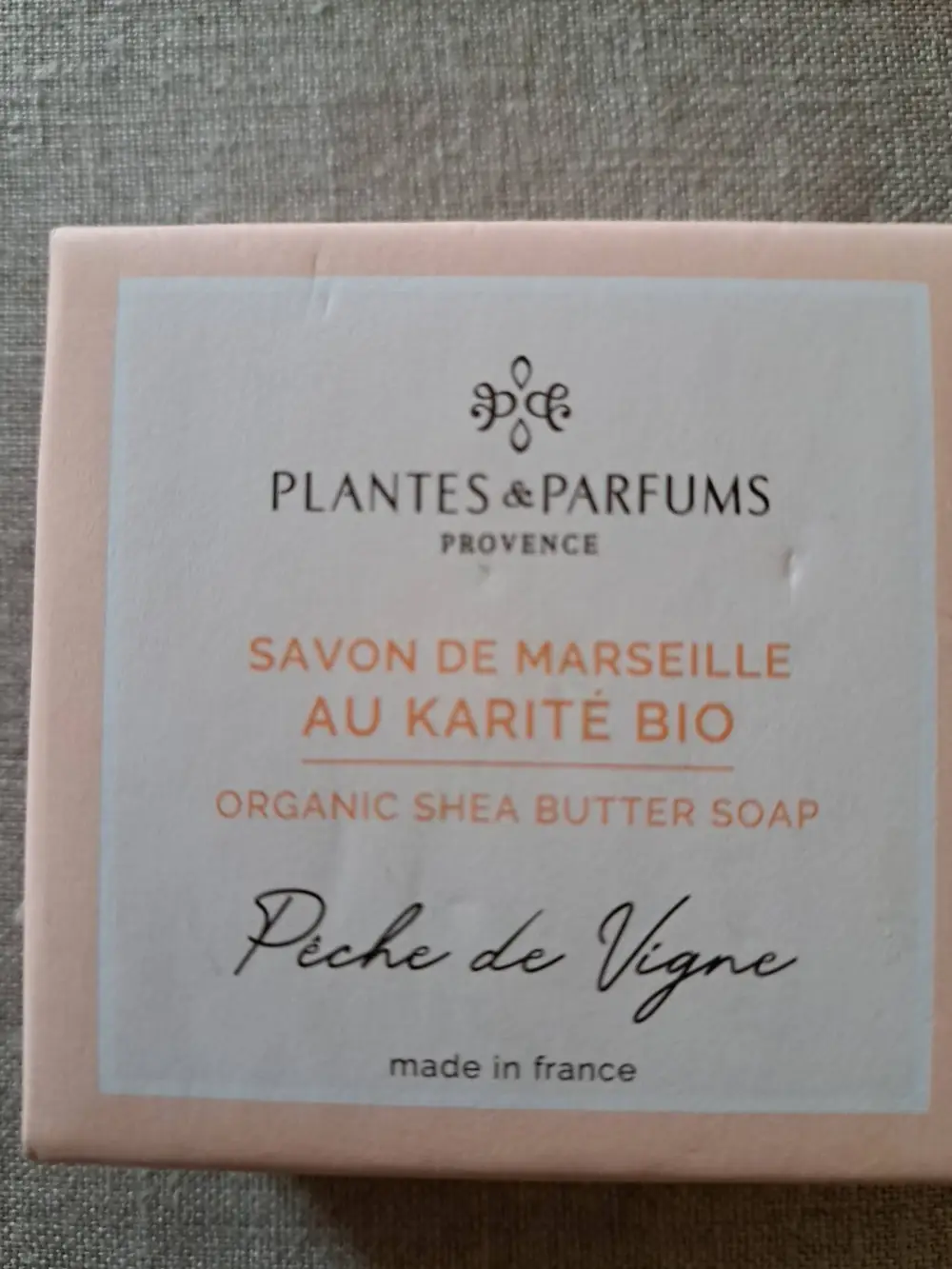 PLANTES ET PARFUMS - Pêche de Vigne - Savon de Marseille au karité bio