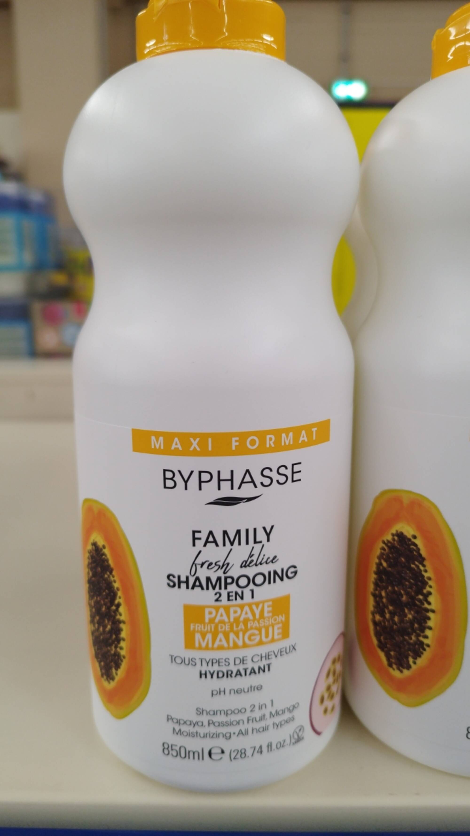 BYPHASSE - Papaye & mangue - Shampooing 2 en 1