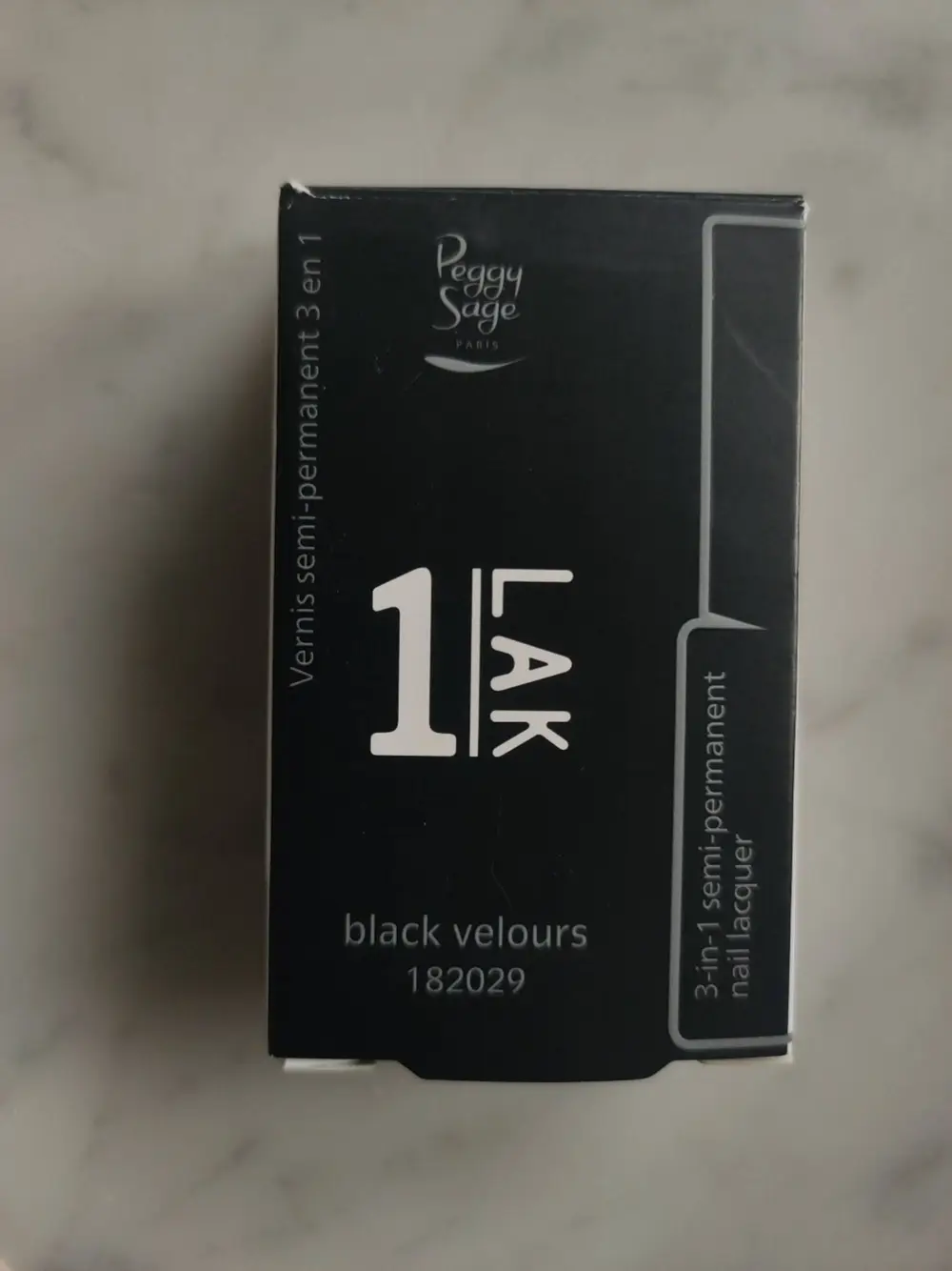 PEGGY SAGE - 1 LAK - Vernis semi-permanent 3 en 1 black velours 182029