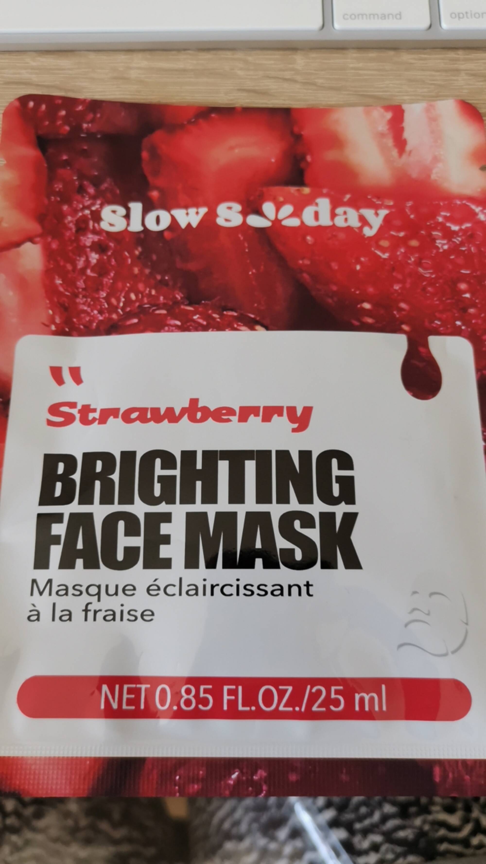 SLOW SUNDAY - Strawberry - Masque éclaircissant à la fraise