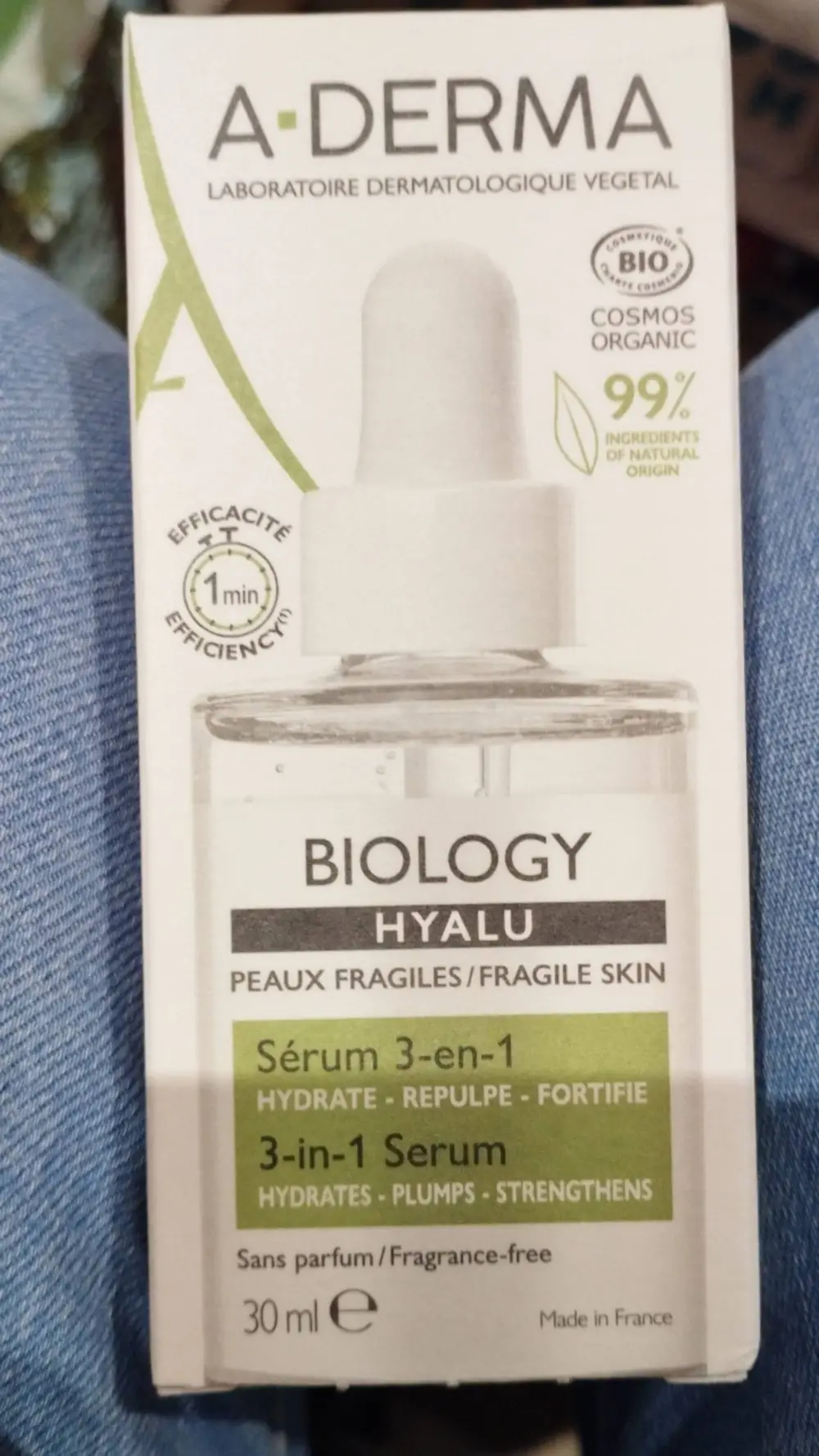 A-DERMA - Biology Hyalu sérum 3 en 1