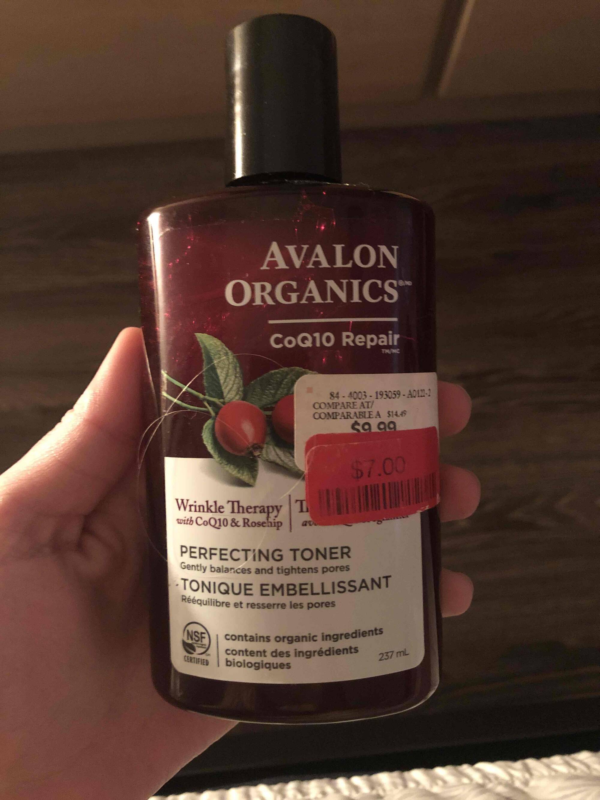 AVALON ORGANICS - Wrinkle therapy - Tonique embellissant