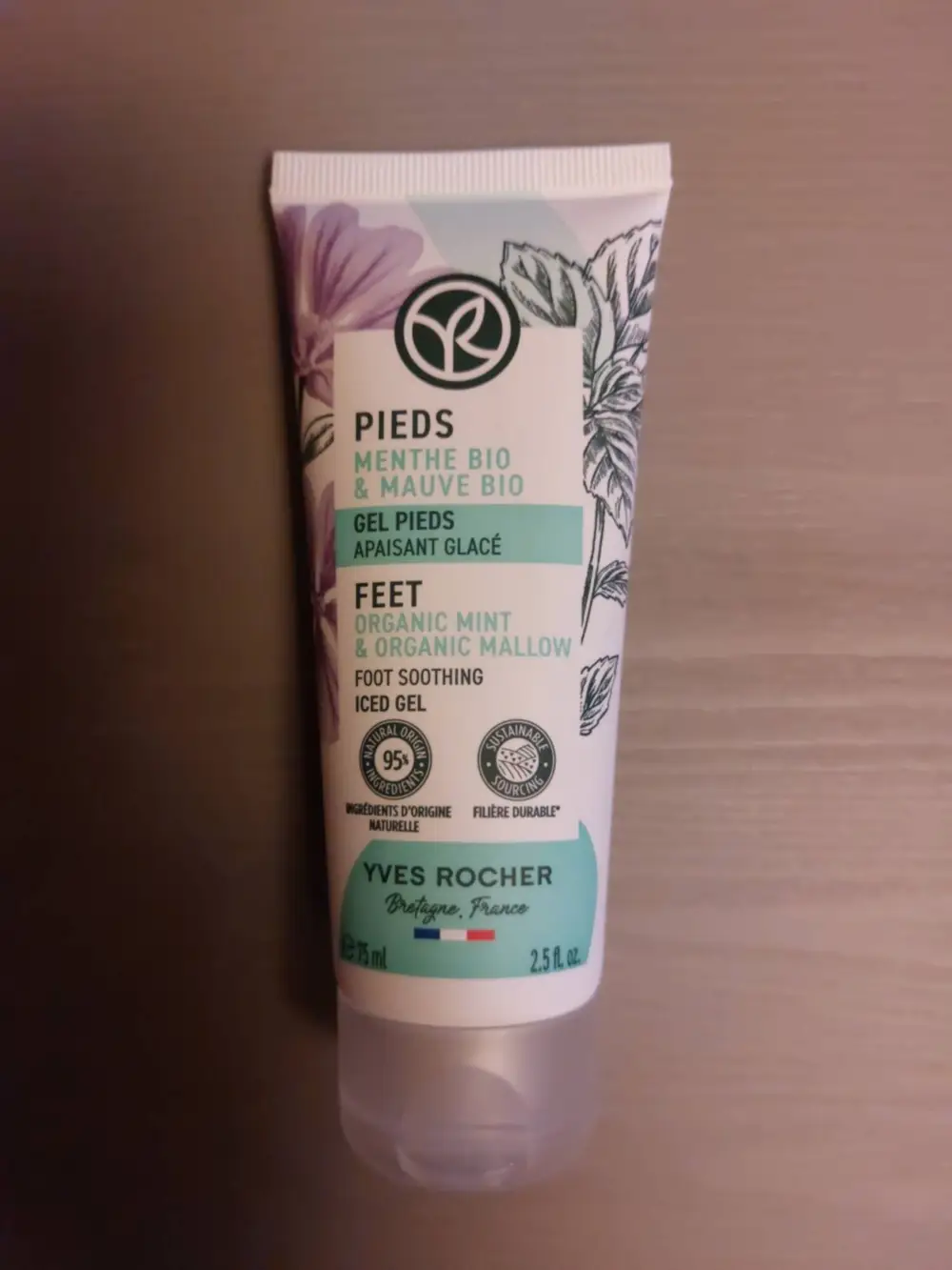 YVES ROCHER - Gel pieds apaisant glacé menthe et mauve bio