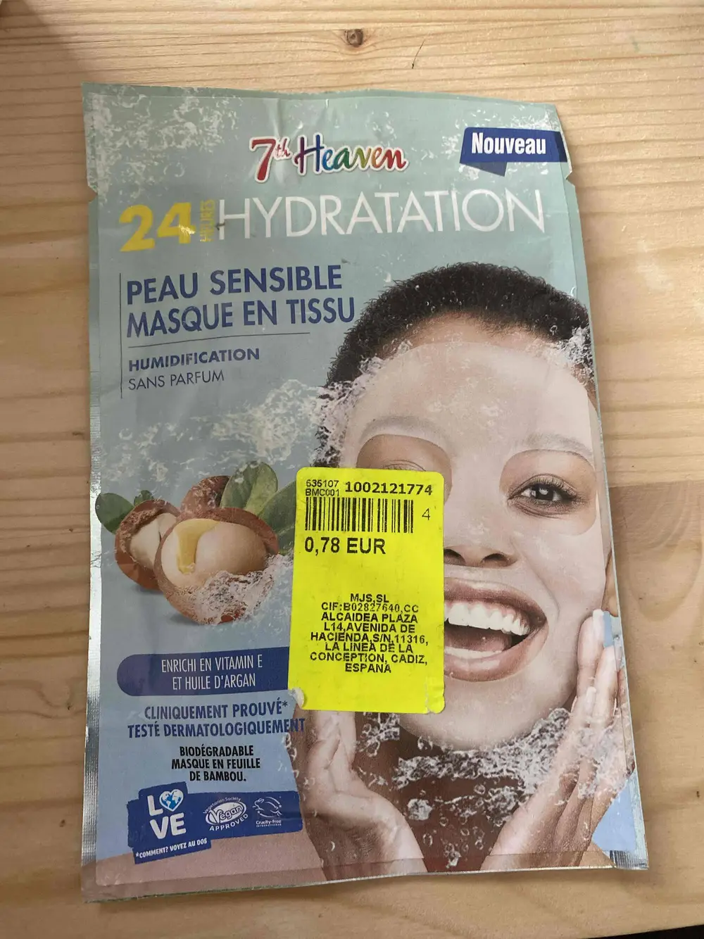 7TH HEAVEN - Masque en tissu peau sensible 24h hydratation