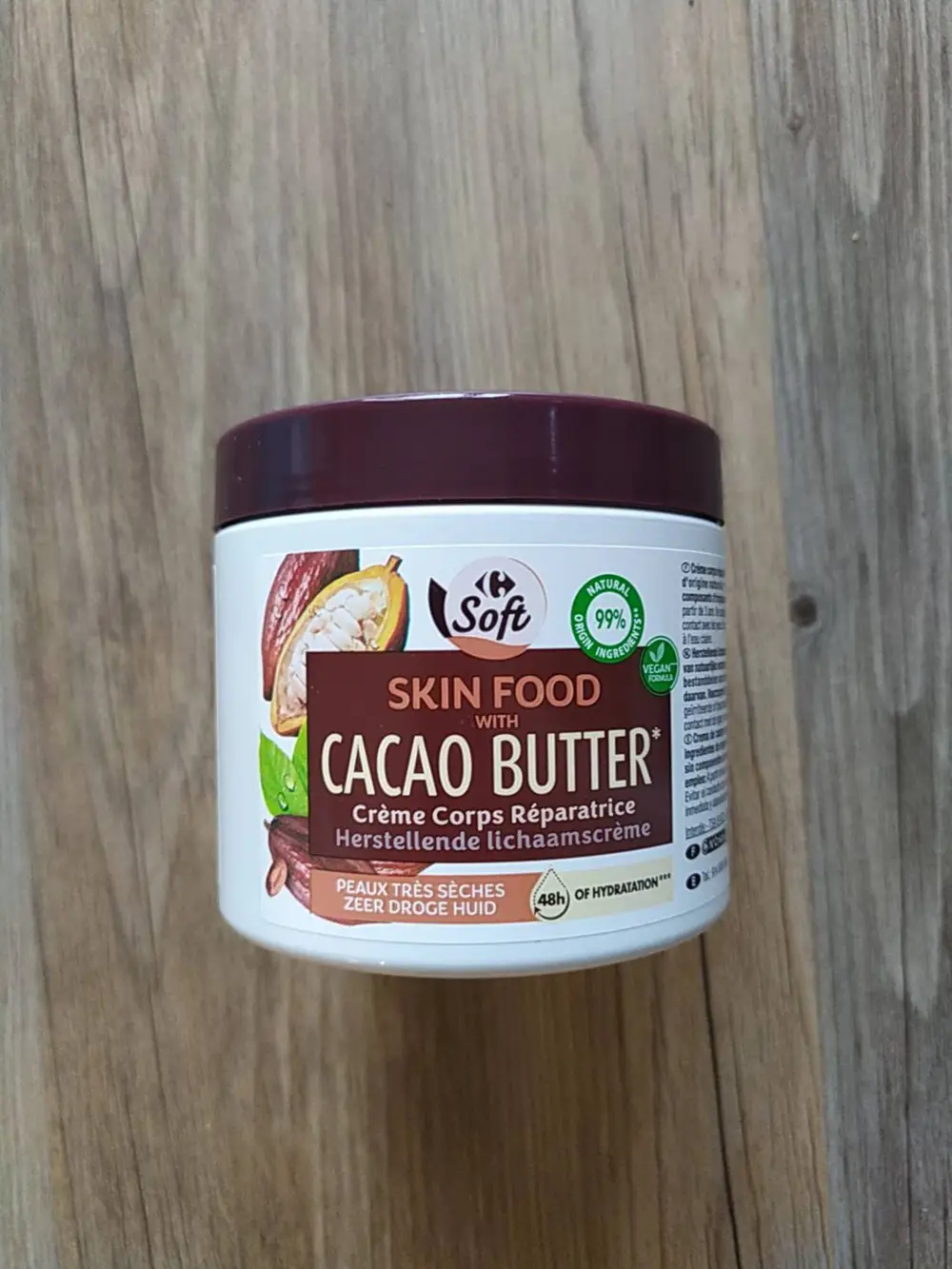 CARREFOUR - Cacao butter - Crème corps réparatrice 48h