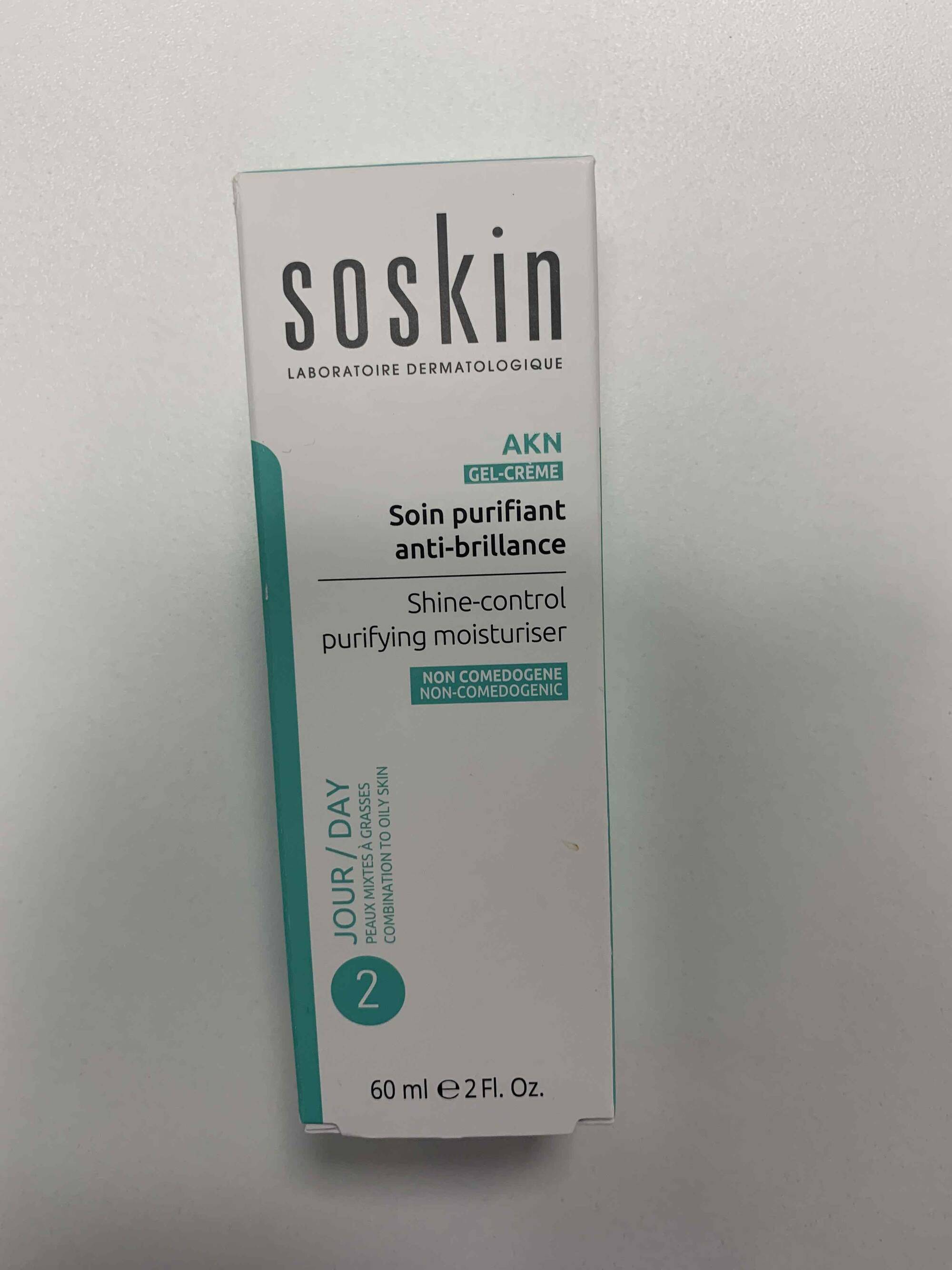 SOSKIN - AKN gel-crème soin purifiant anti-brillance