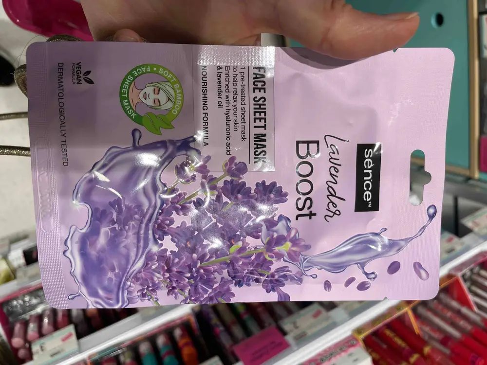 SENCE - Lavender boost - Face sheet mask