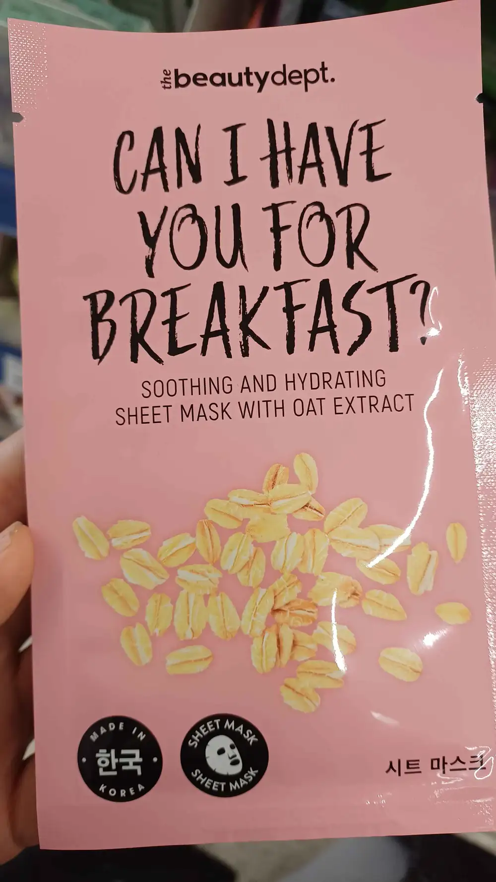 THE BEAUTY DEPT - Can i have you breakfast? - Sheet mask with oat extract