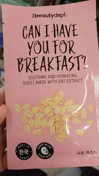 THE BEAUTY DEPT - Can i have you breakfast? - Sheet mask with oat extract