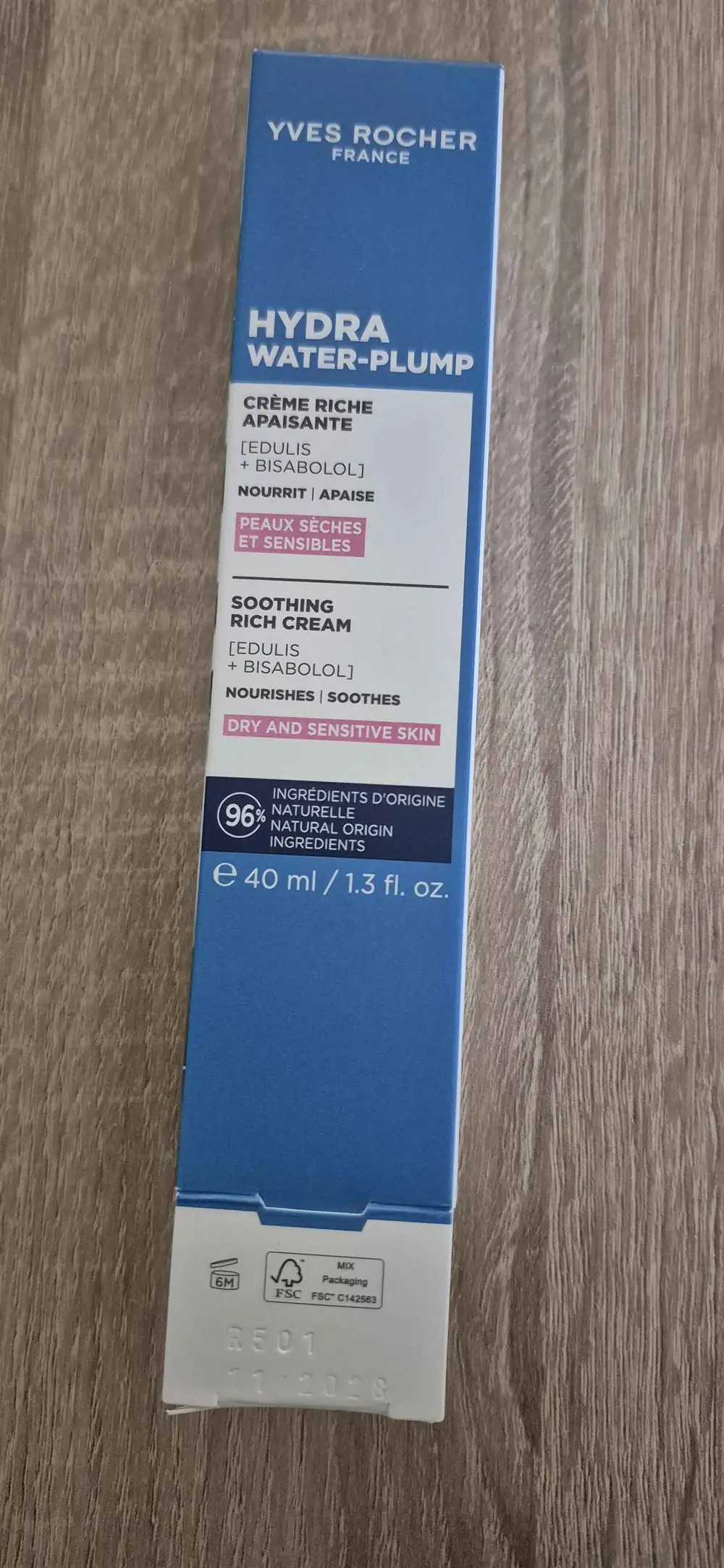 YVES ROCHER - Hydra water-plump - Crème riche apaisante