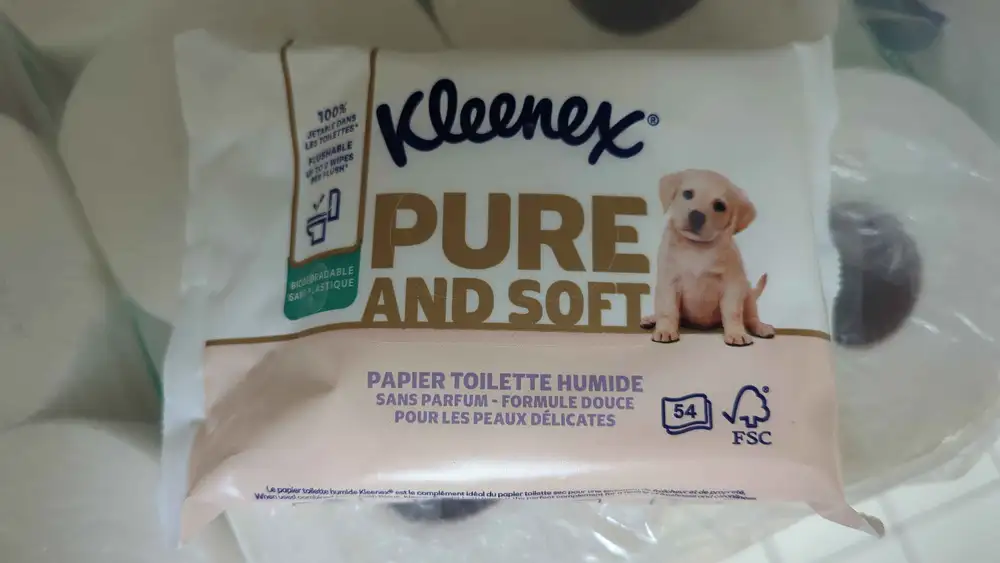 KLEENEX - Pure and soft - Papier toilette humide sans parfum