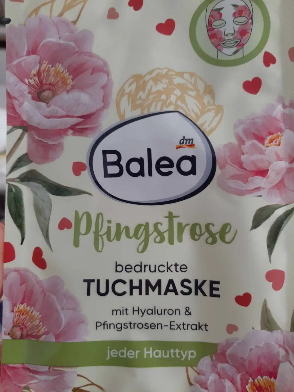 BALEA - Pfingstrose - Bedruckte tuchmaske