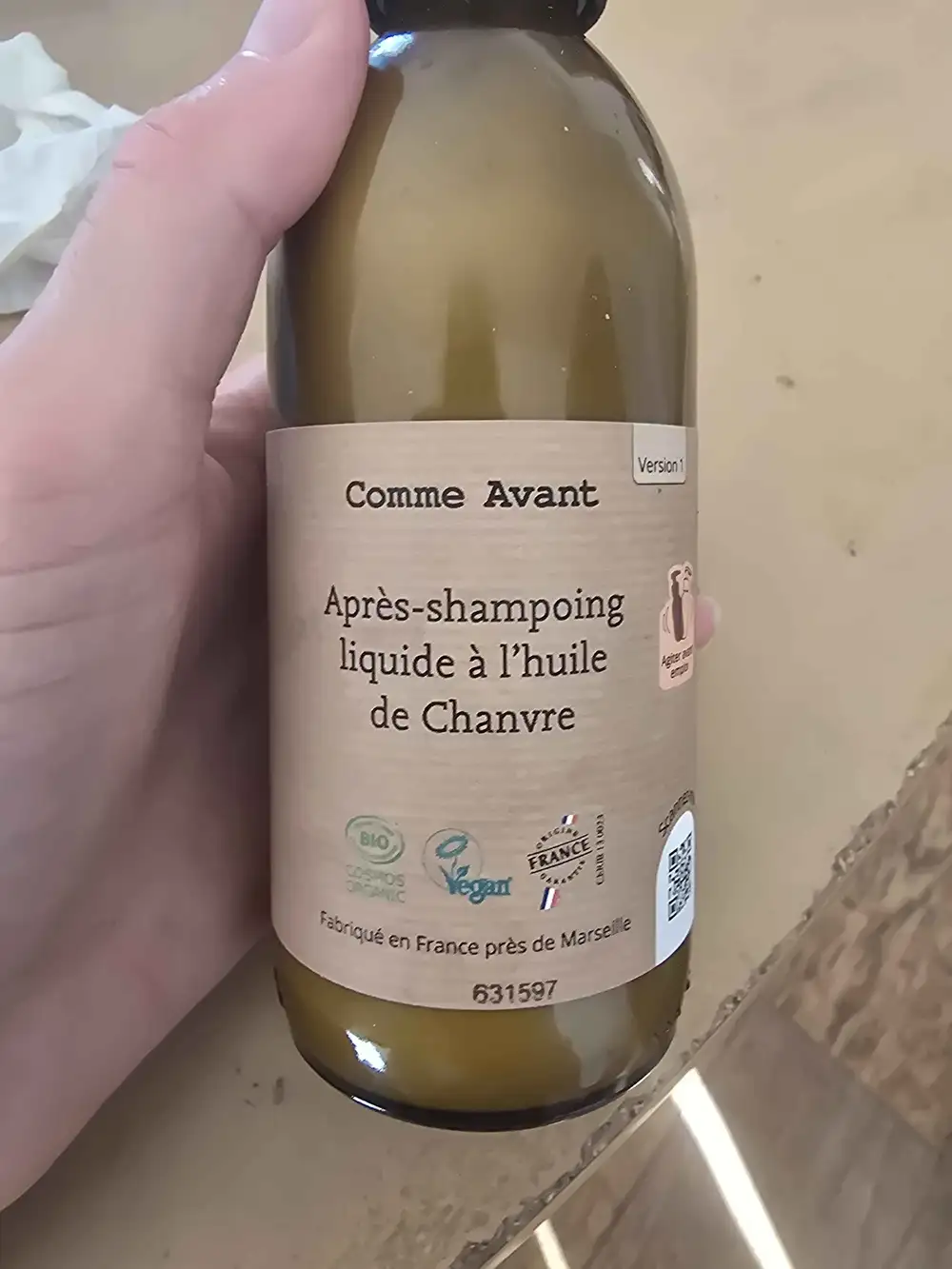 COMME AVANT - Après-Shampooing liquide à l'huile de chanvre
