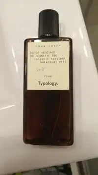 TYPOLOGY - Huile végétale de noisette bio